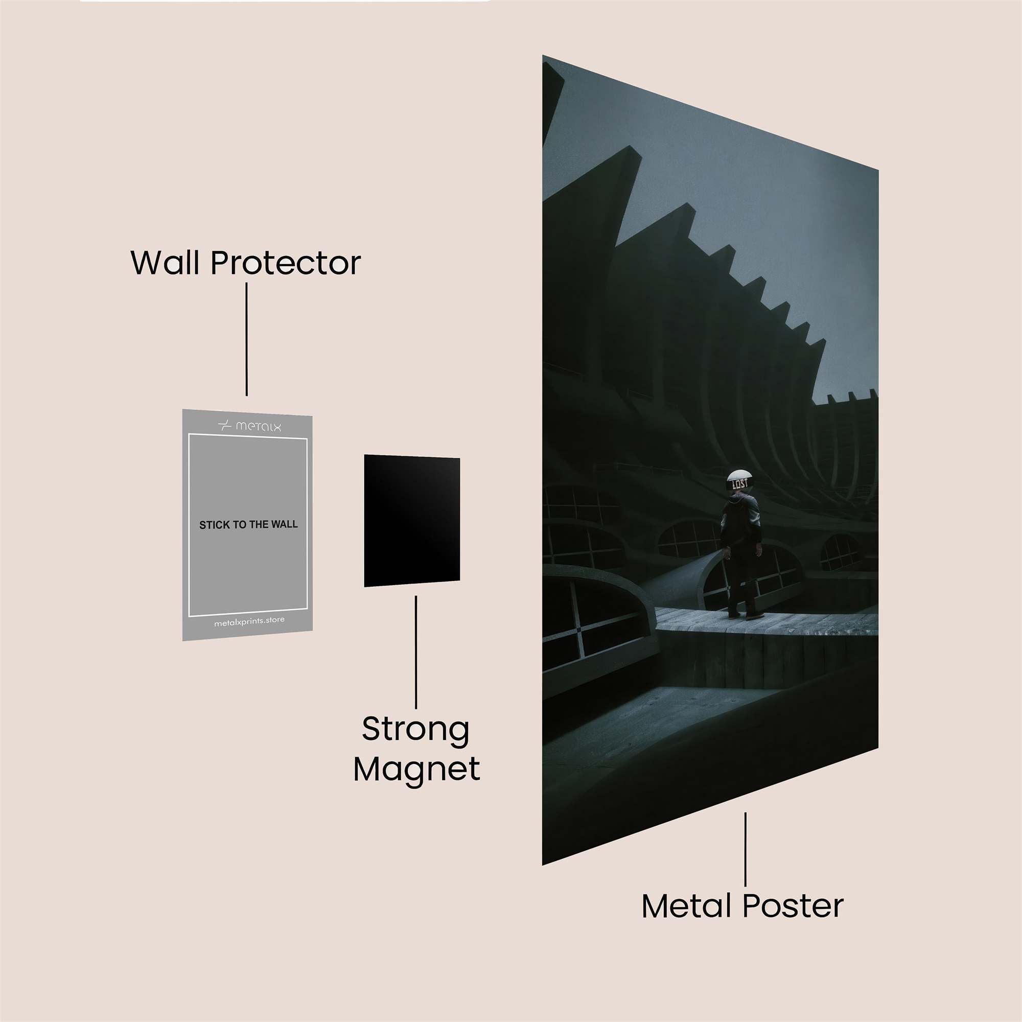 Silhouette Solitude Safe Wall Magnetic / M