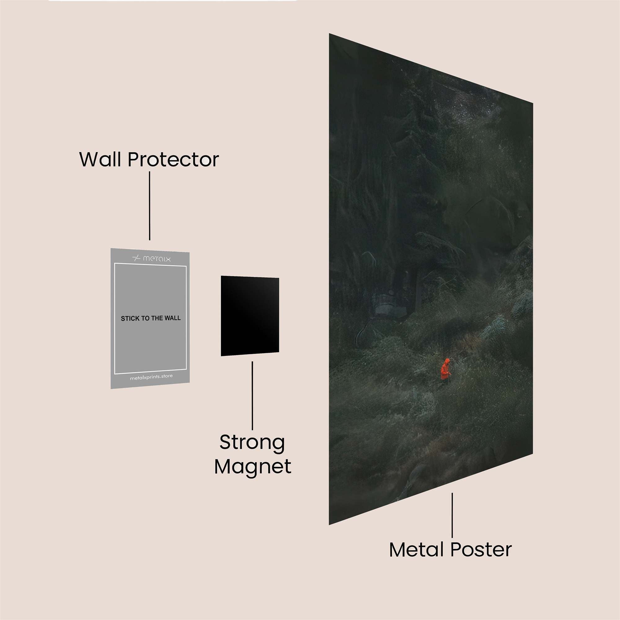 Forest Solitude Safe Wall Magnetic / M