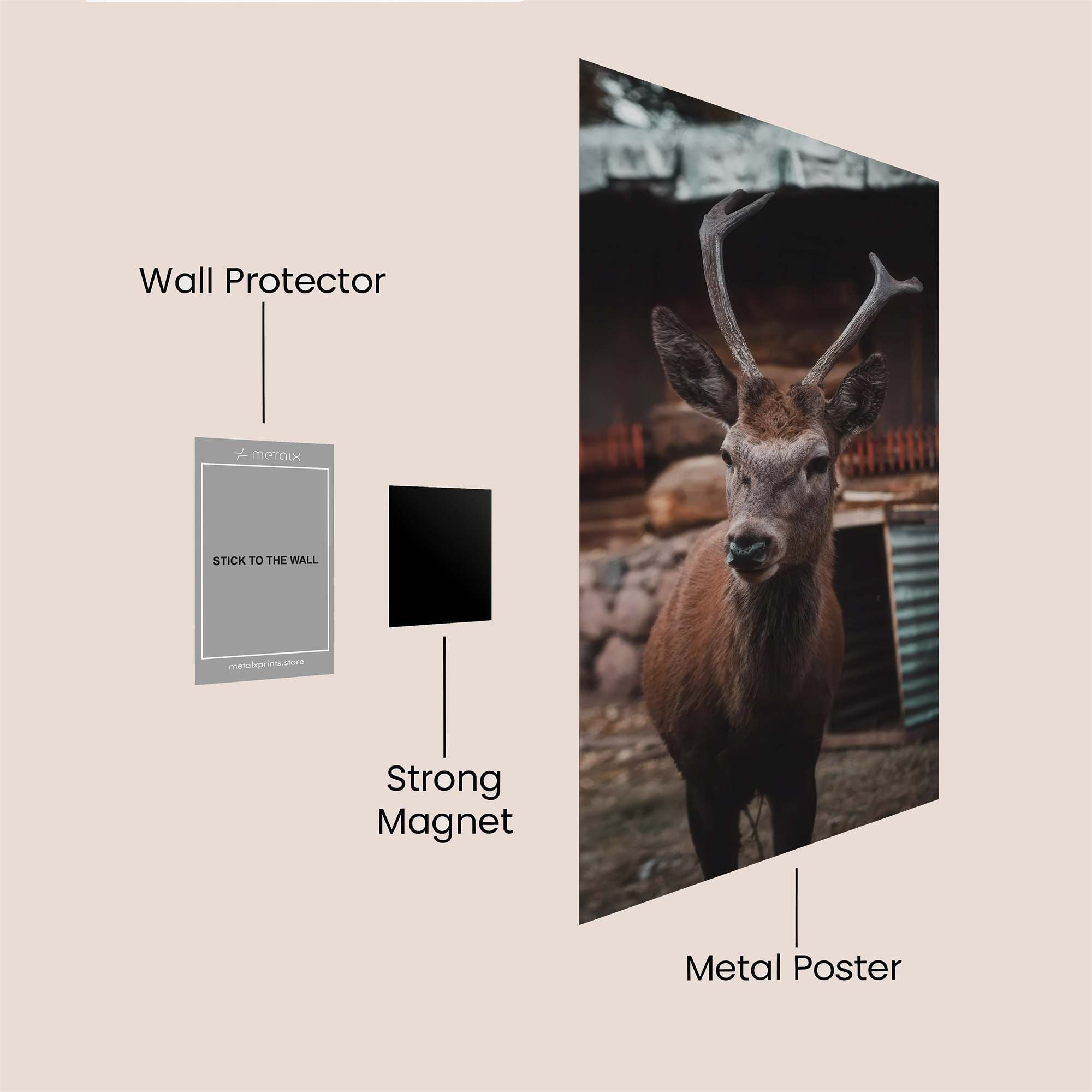 Deer Serenity Safe Wall Magnetic / M