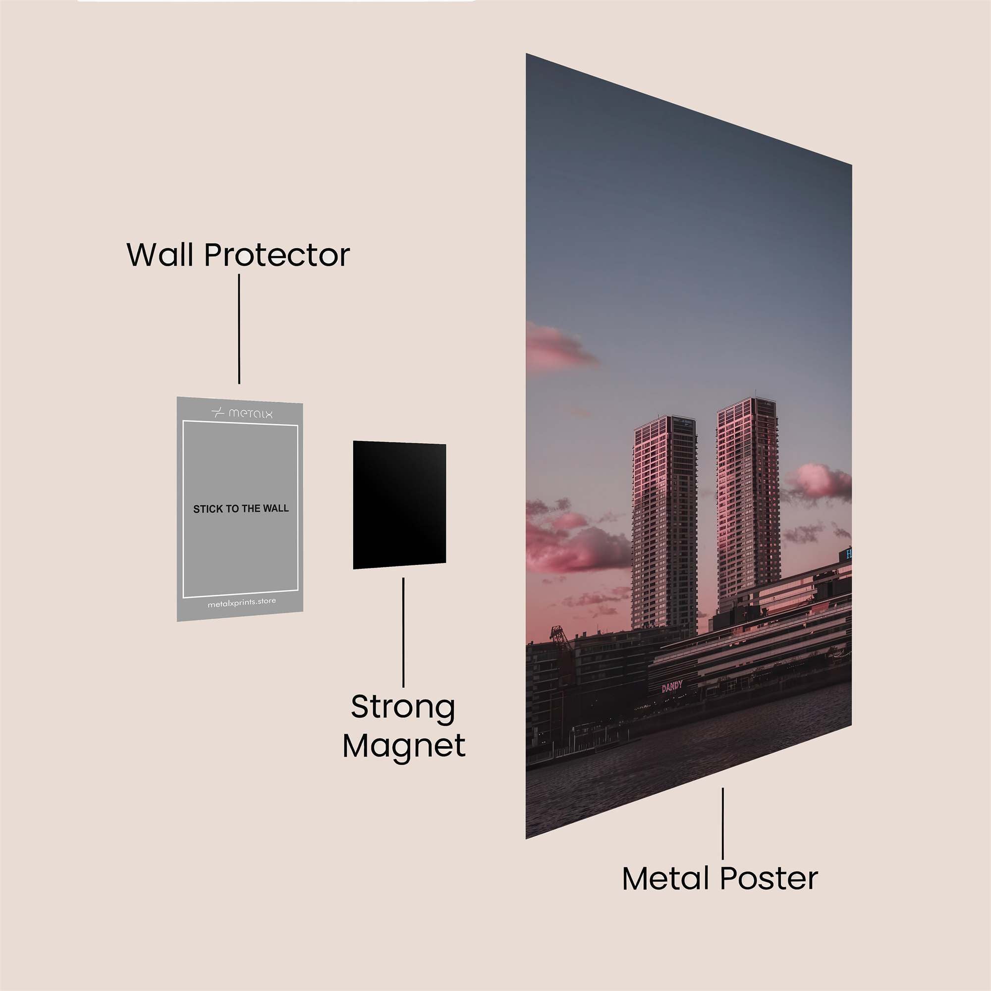 Skyline Serenity Safe Wall Magnetic / M