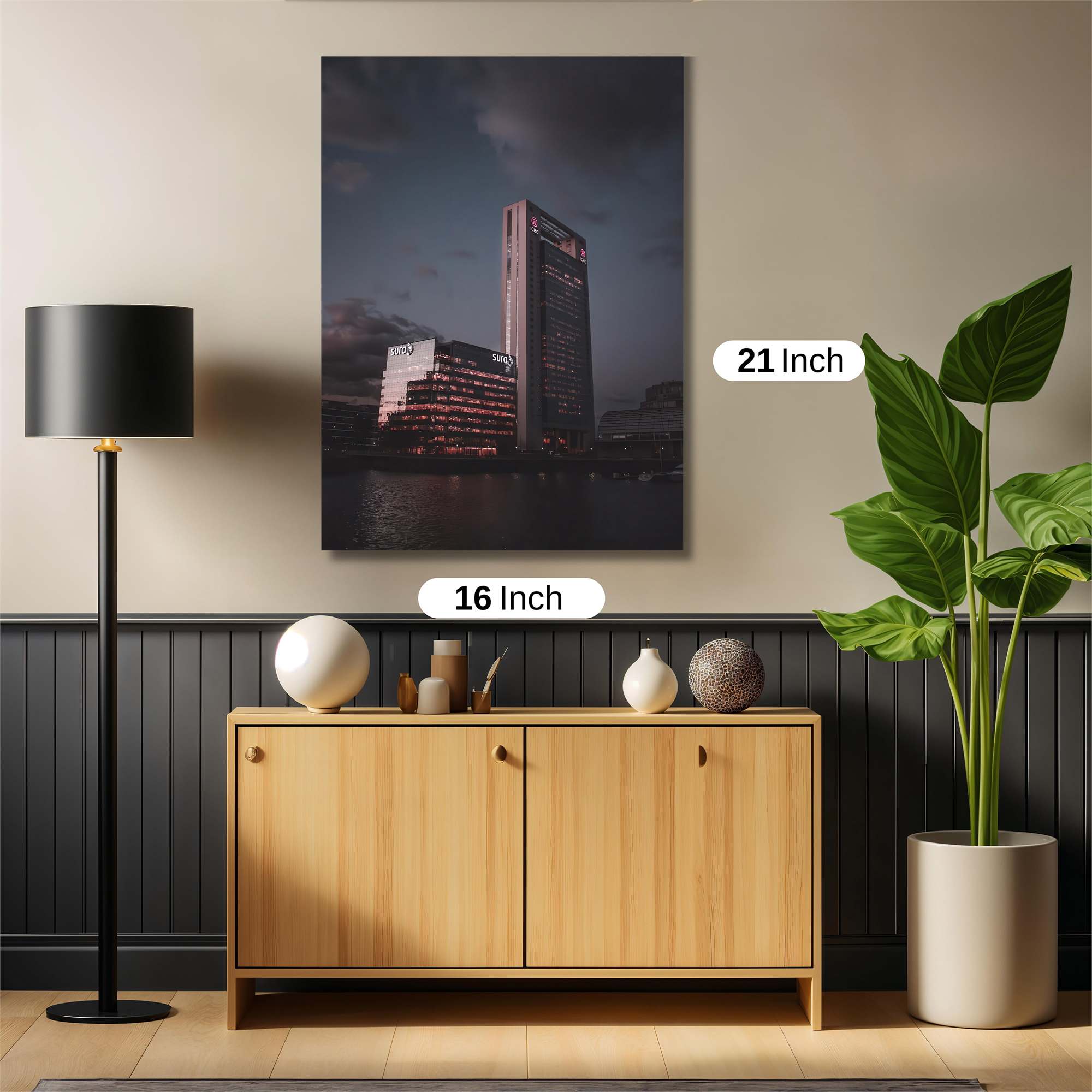 Skyscraper Twilight Safe Wall Magnetic / M