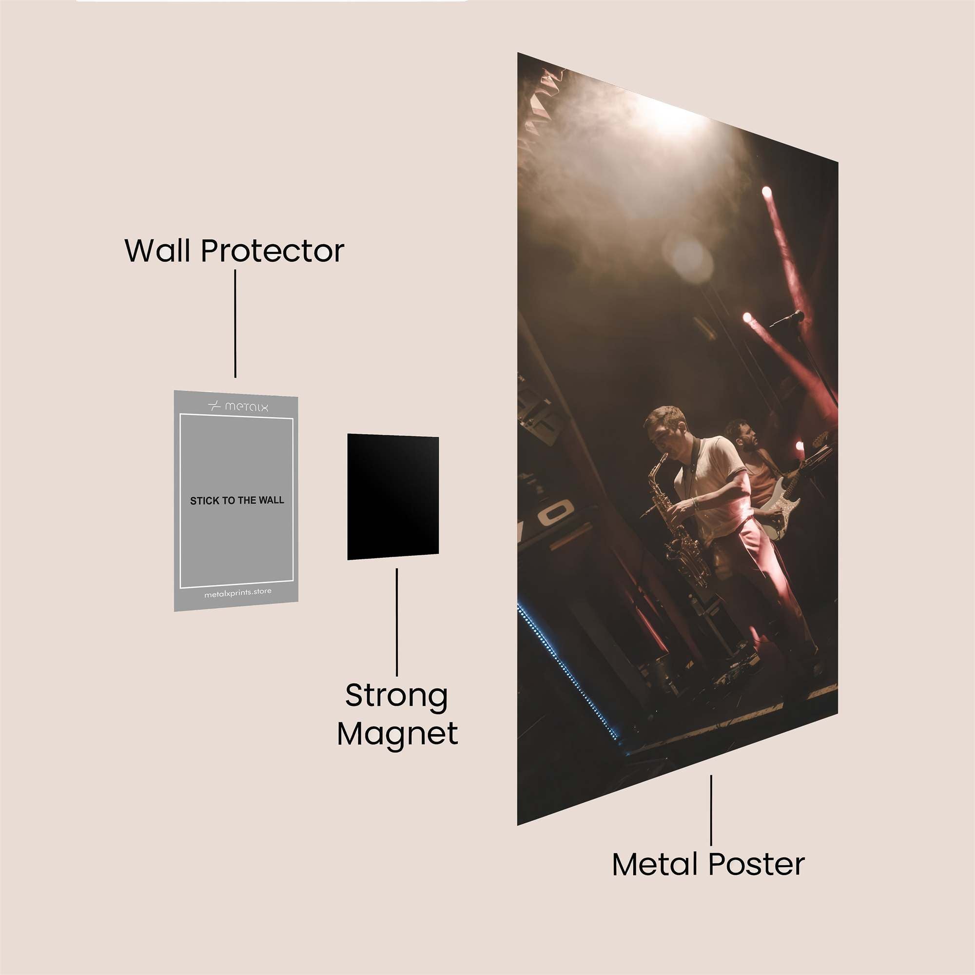 Saxophone Serenity Safe Wall Magnetic / M