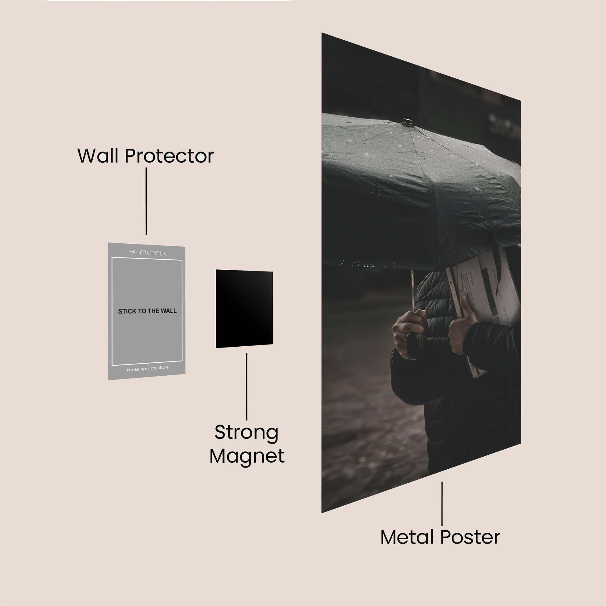 Rainy Solitude Safe Wall Magnetic / M