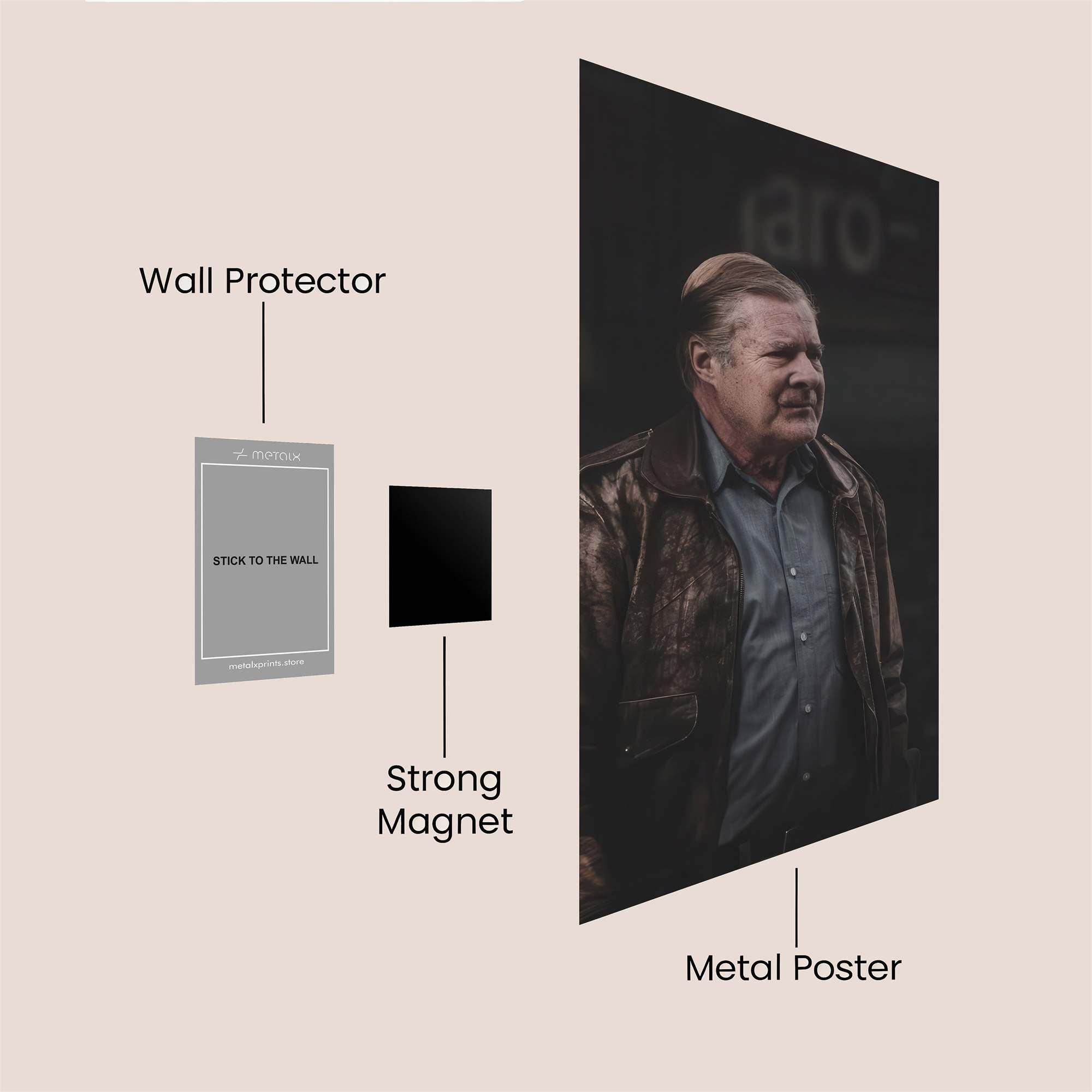 Biker Melancholy Safe Wall Magnetic / M