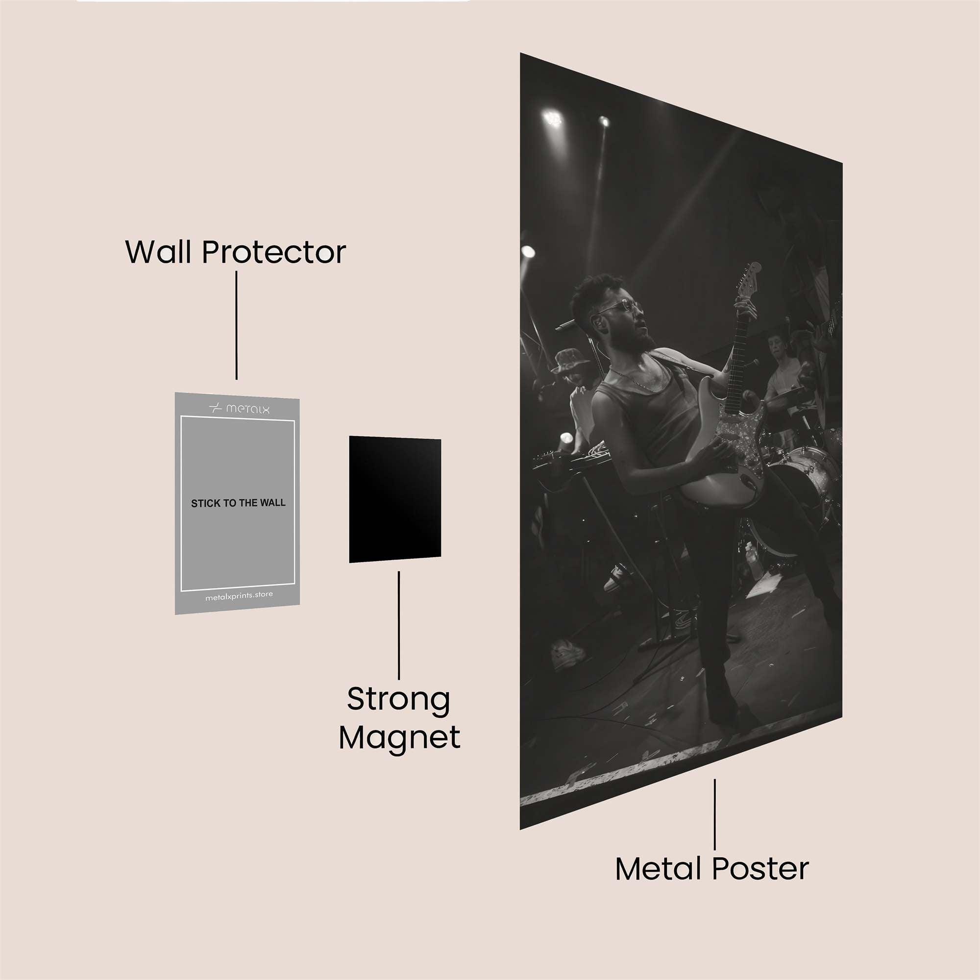 Guitar Frenzy Safe Wall Magnetic / M