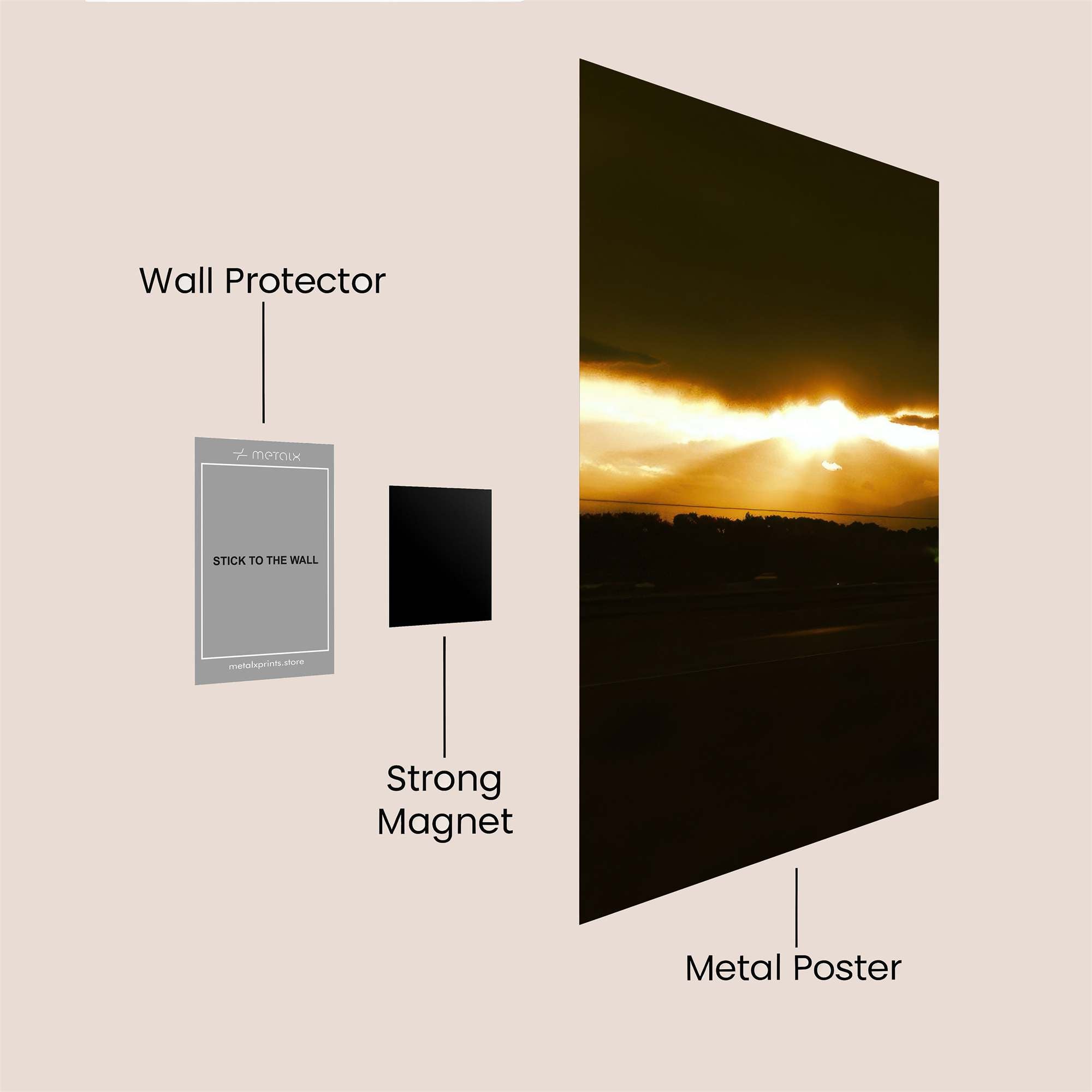 Sunset Blaze Safe Wall Magnetic / M