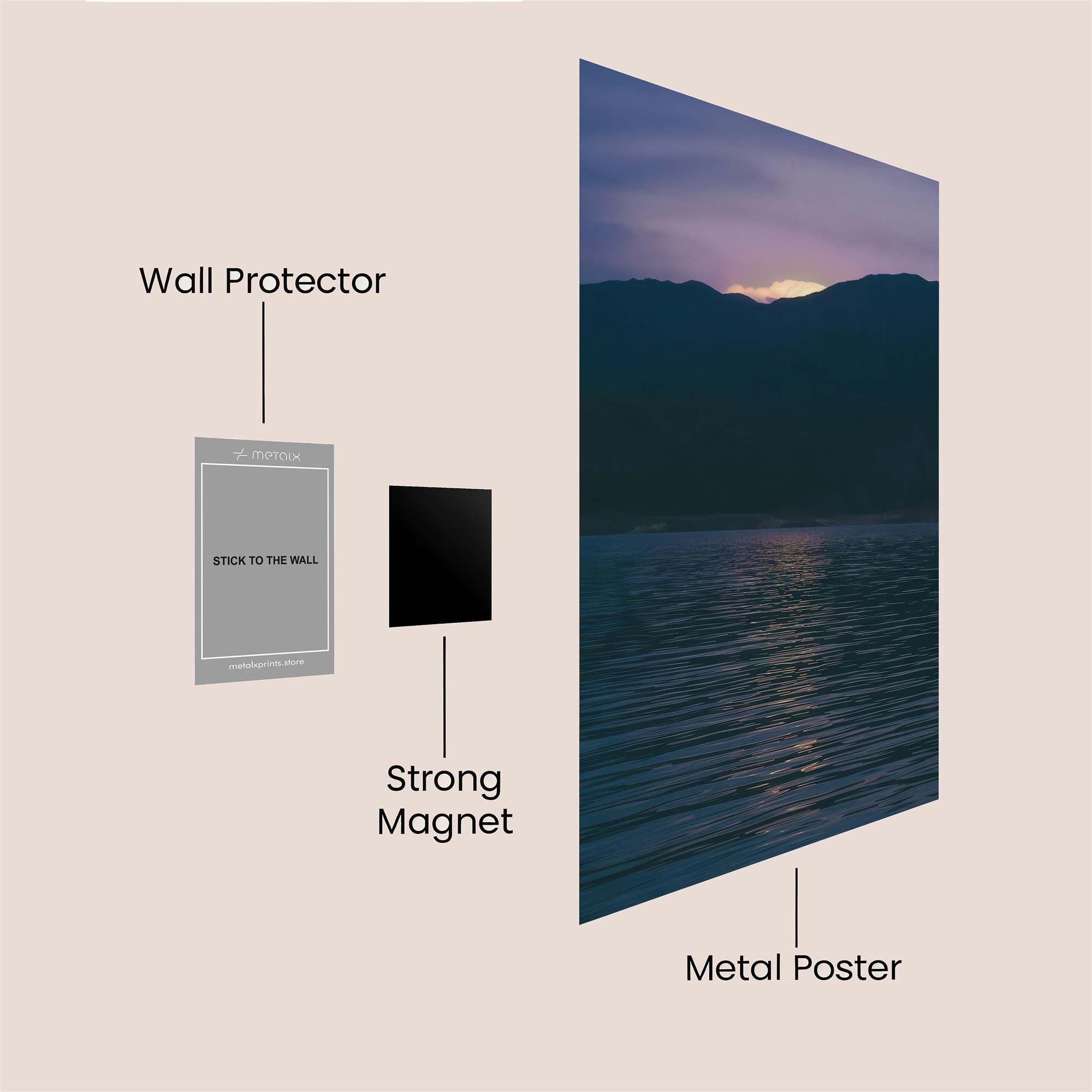 Sunset Serenity Safe Wall Magnetic / M