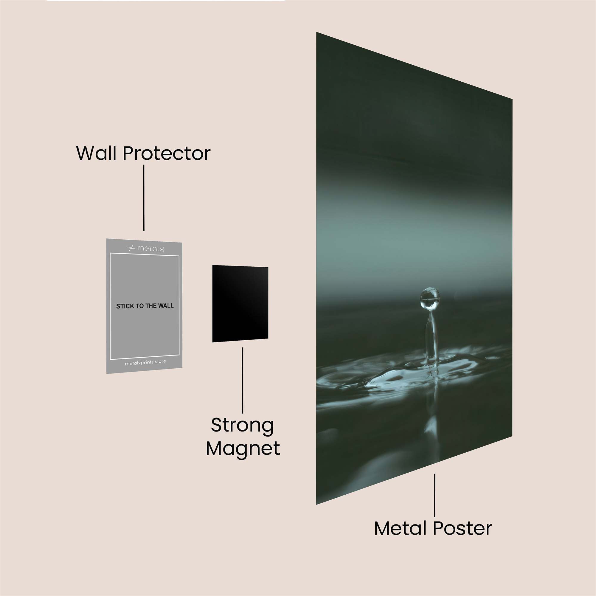 Droplet Serenity Safe Wall Magnetic / M
