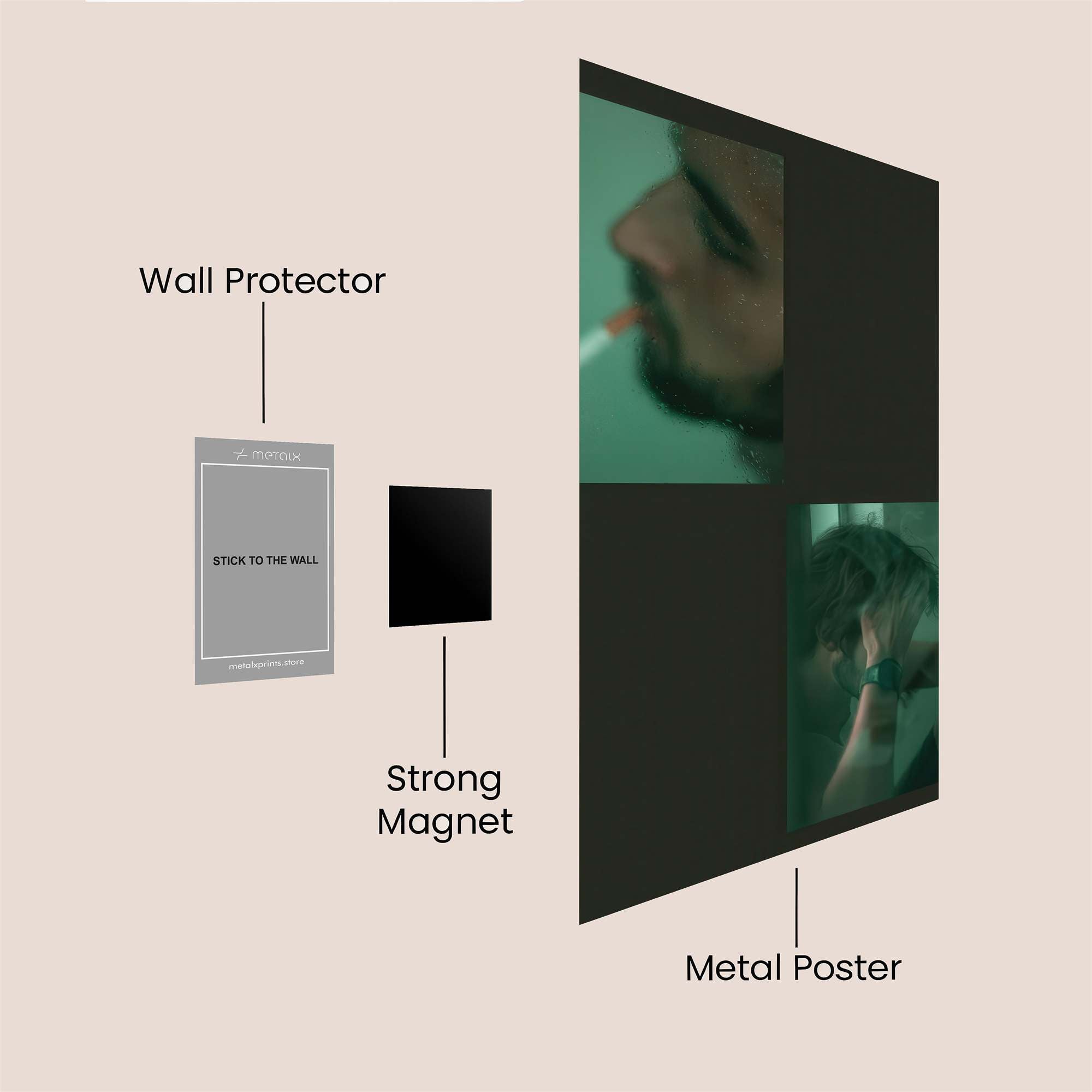 Smoking Melancholy Safe Wall Magnetic / M