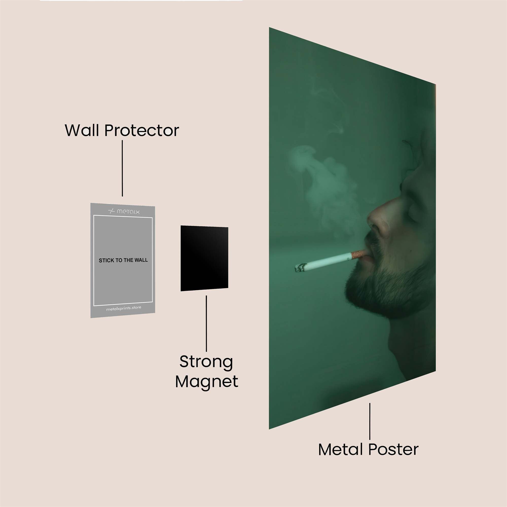 Smoke Serenity Safe Wall Magnetic / M