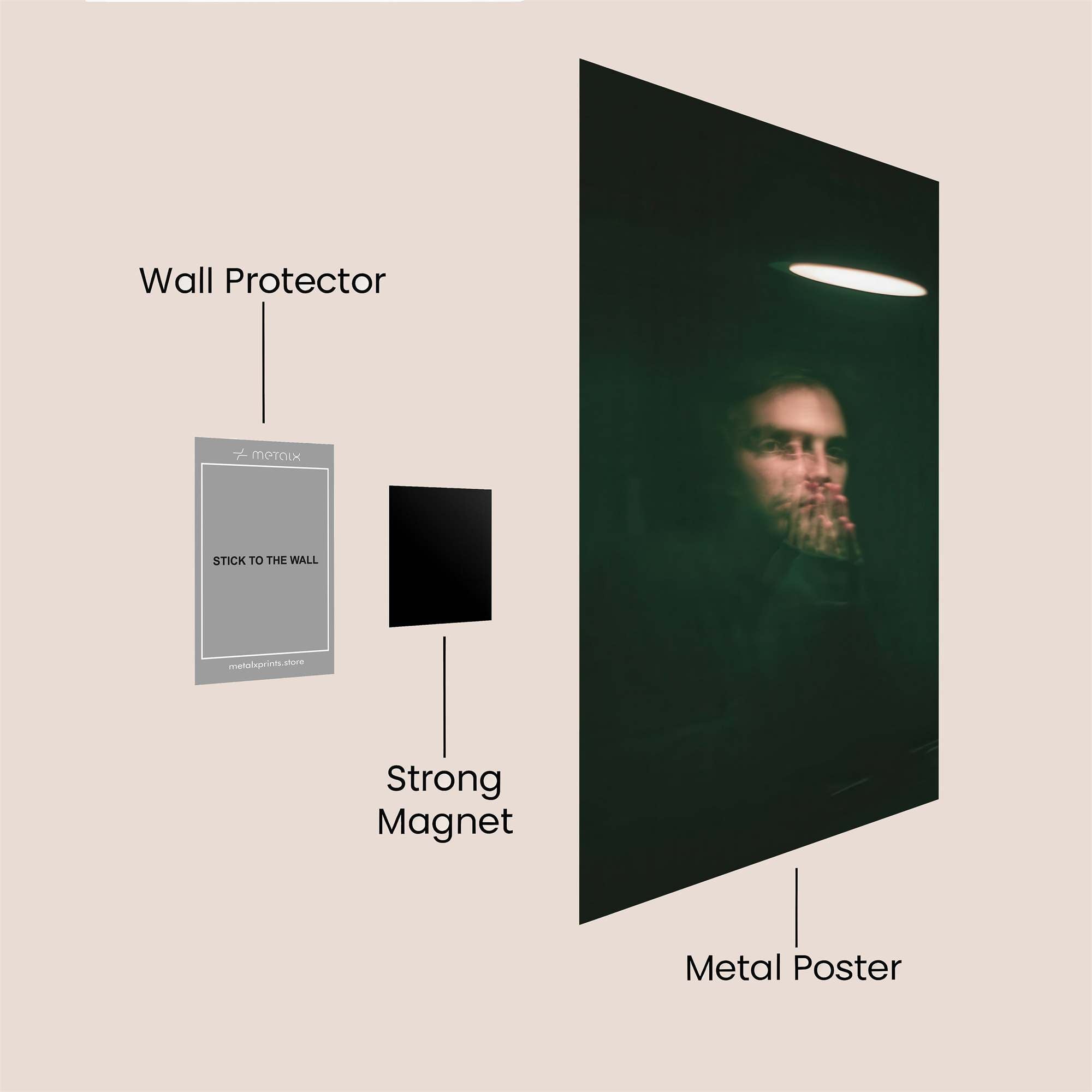 Mystery Glow Safe Wall Magnetic / M