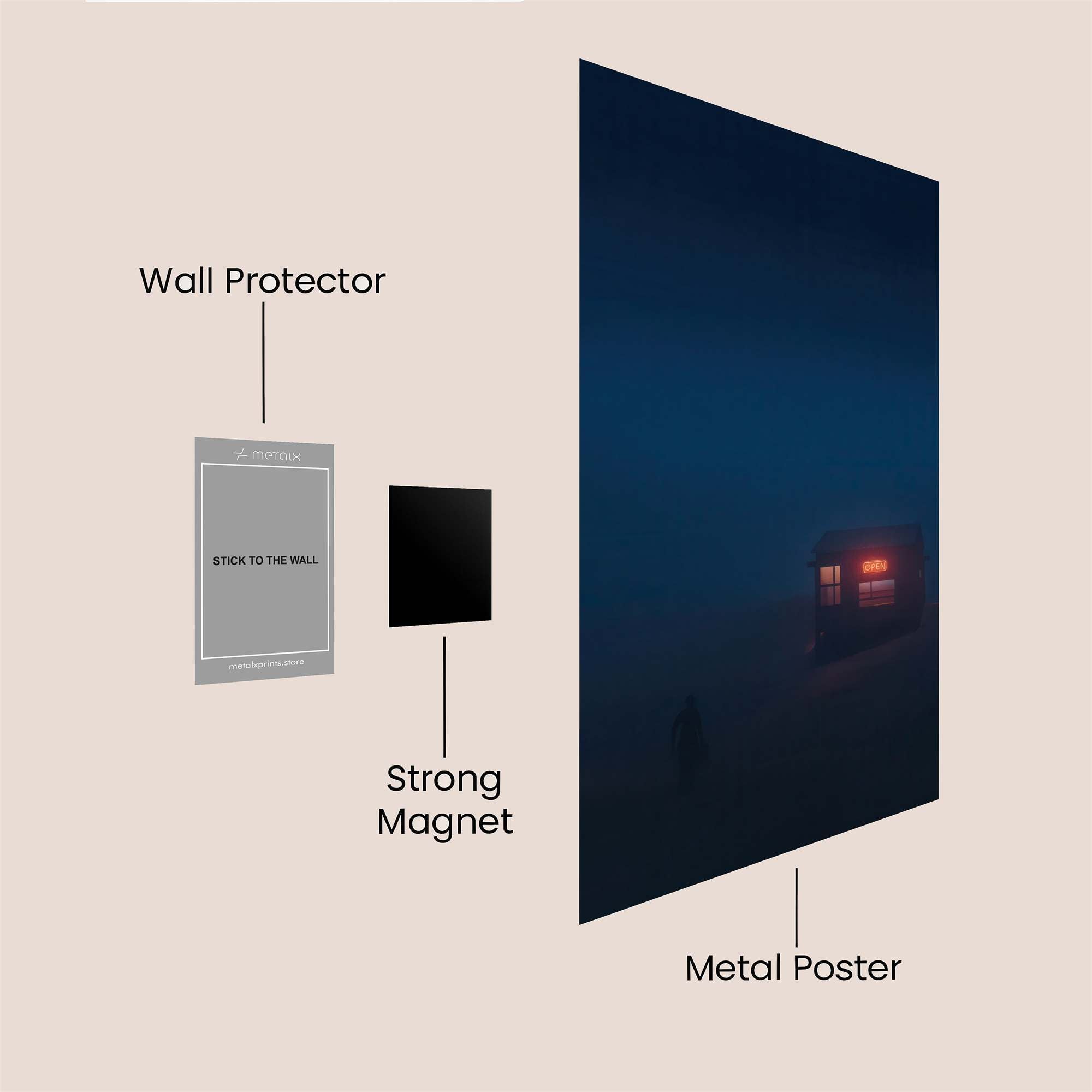 Cabin Glow Safe Wall Magnetic / M