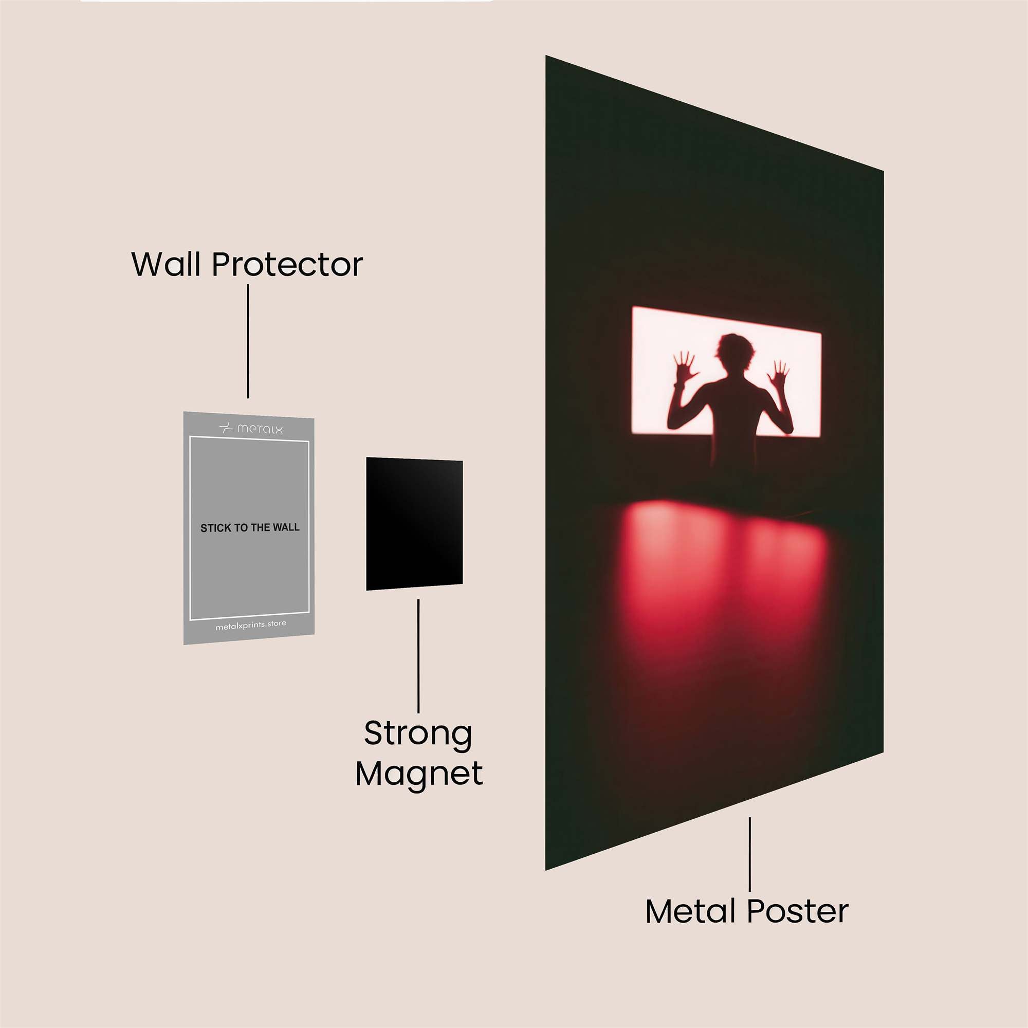 Silhouette Eerie Safe Wall Magnetic / M