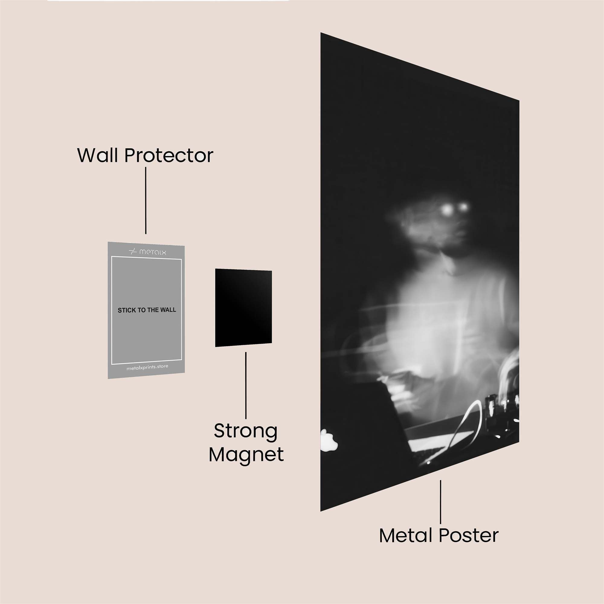 Ghostly DJ Safe Wall Magnetic / M
