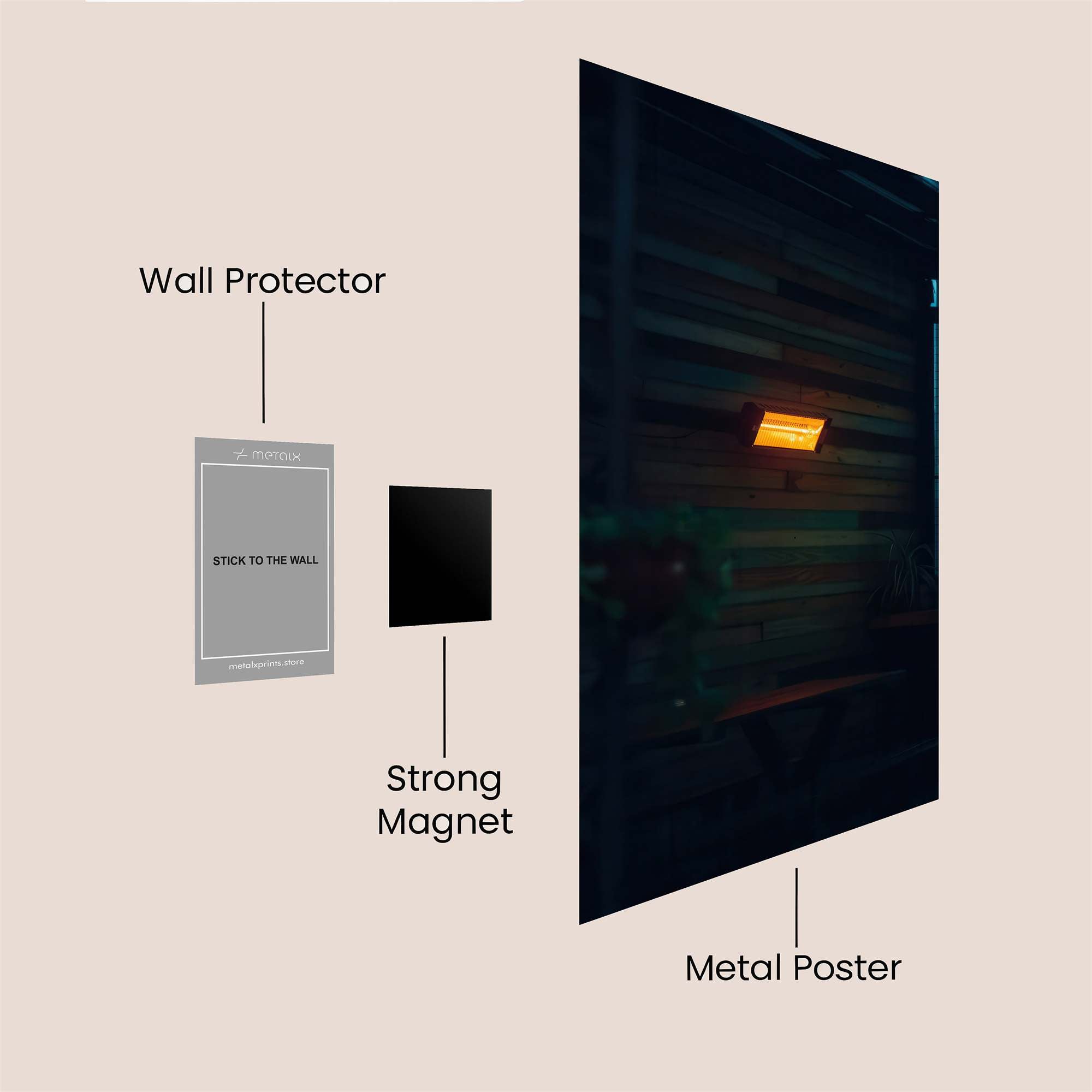 Lamp Glow Safe Wall Magnetic / M