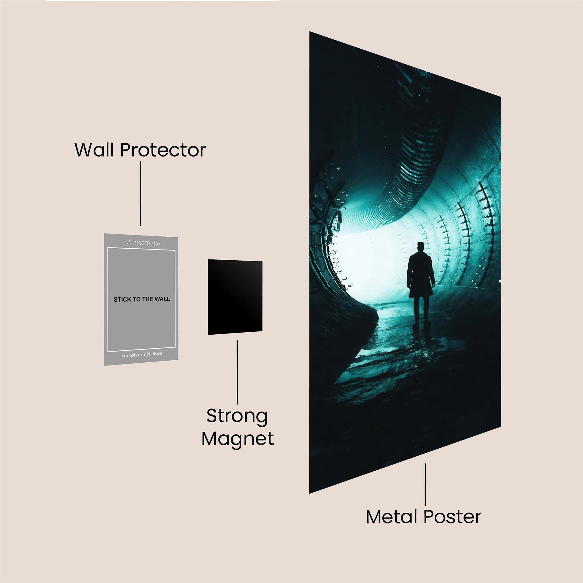 Tunnel Mystery Safe Wall Magnetic / M