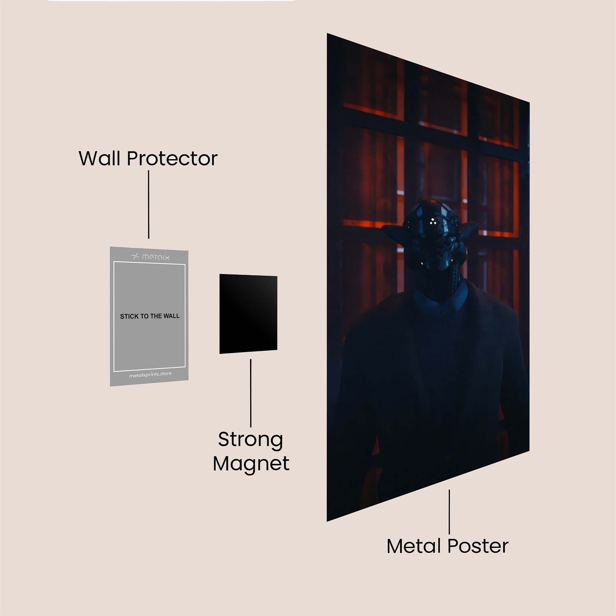 Masked Mystery Safe Wall Magnetic / M