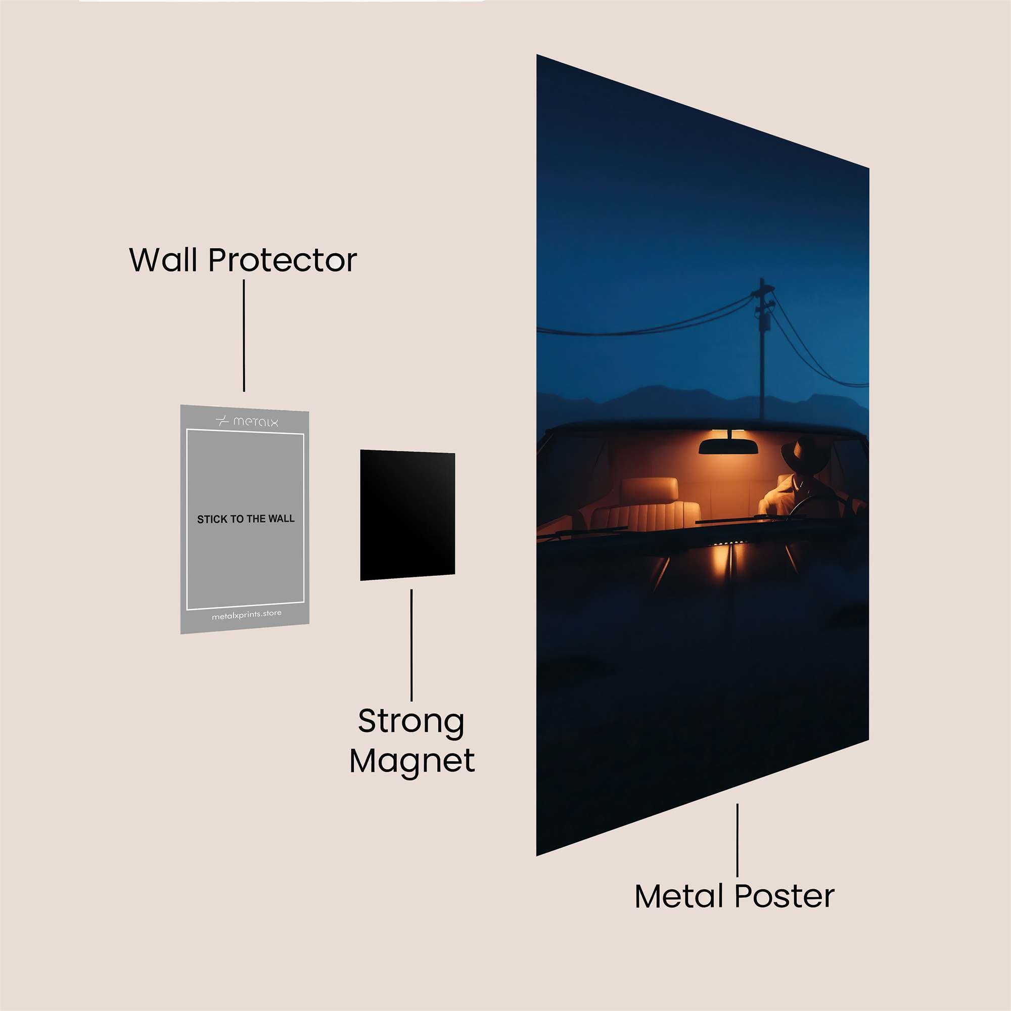 Journey Solitude Safe Wall Magnetic / M