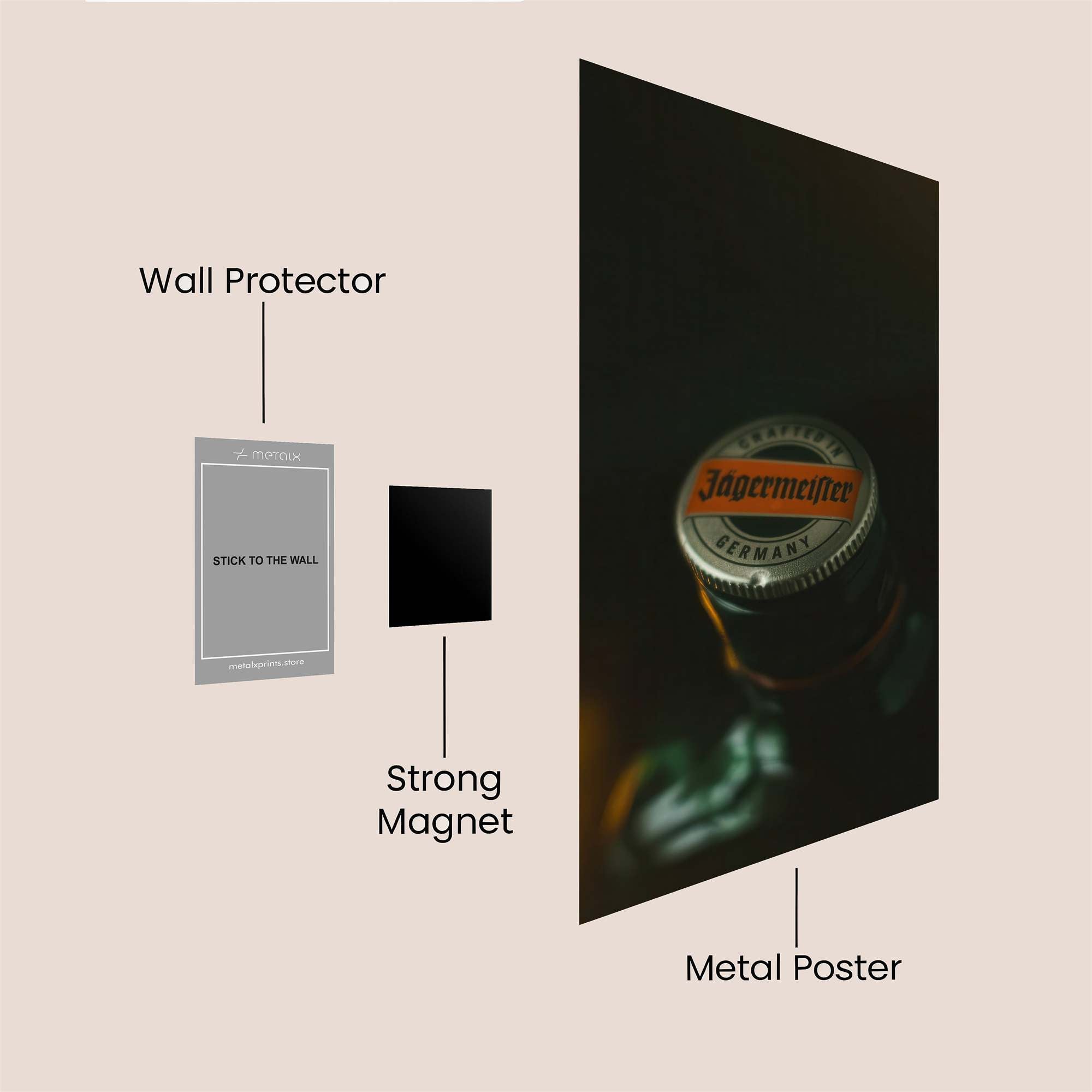 Jägermeister Glow Safe Wall Magnetic / M