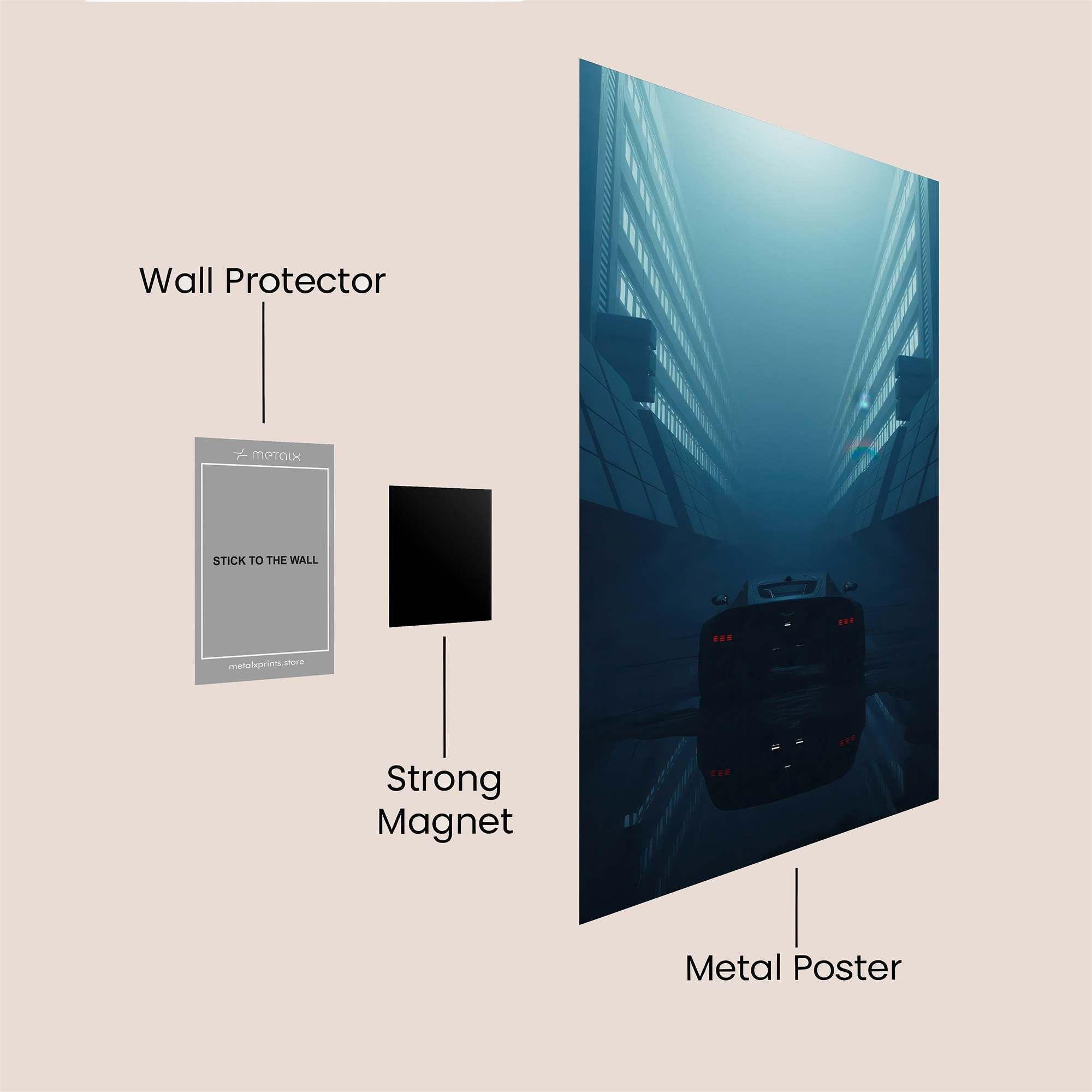 Cityscape Dream Safe Wall Magnetic / M