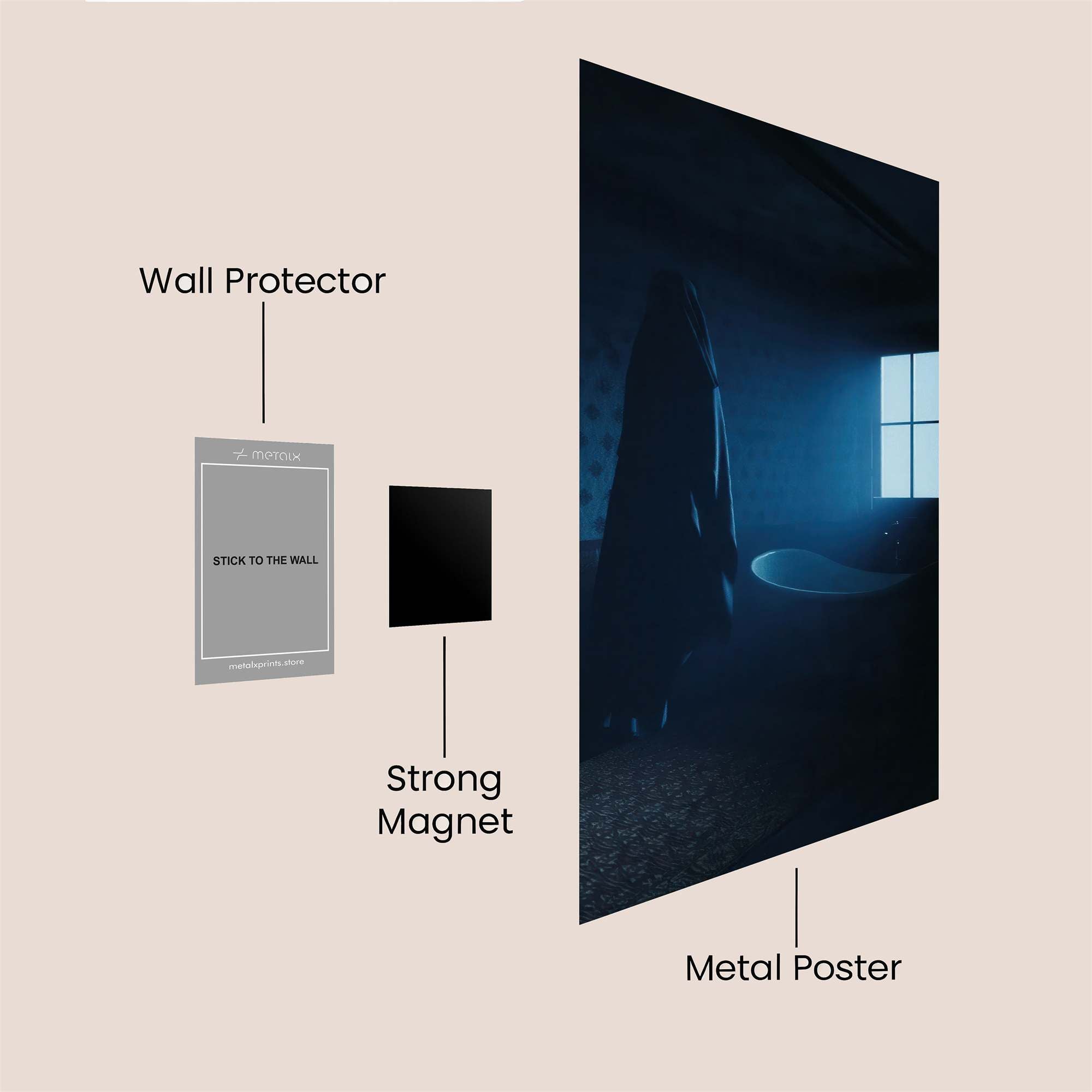 Shadowed Mystery Safe Wall Magnetic / M