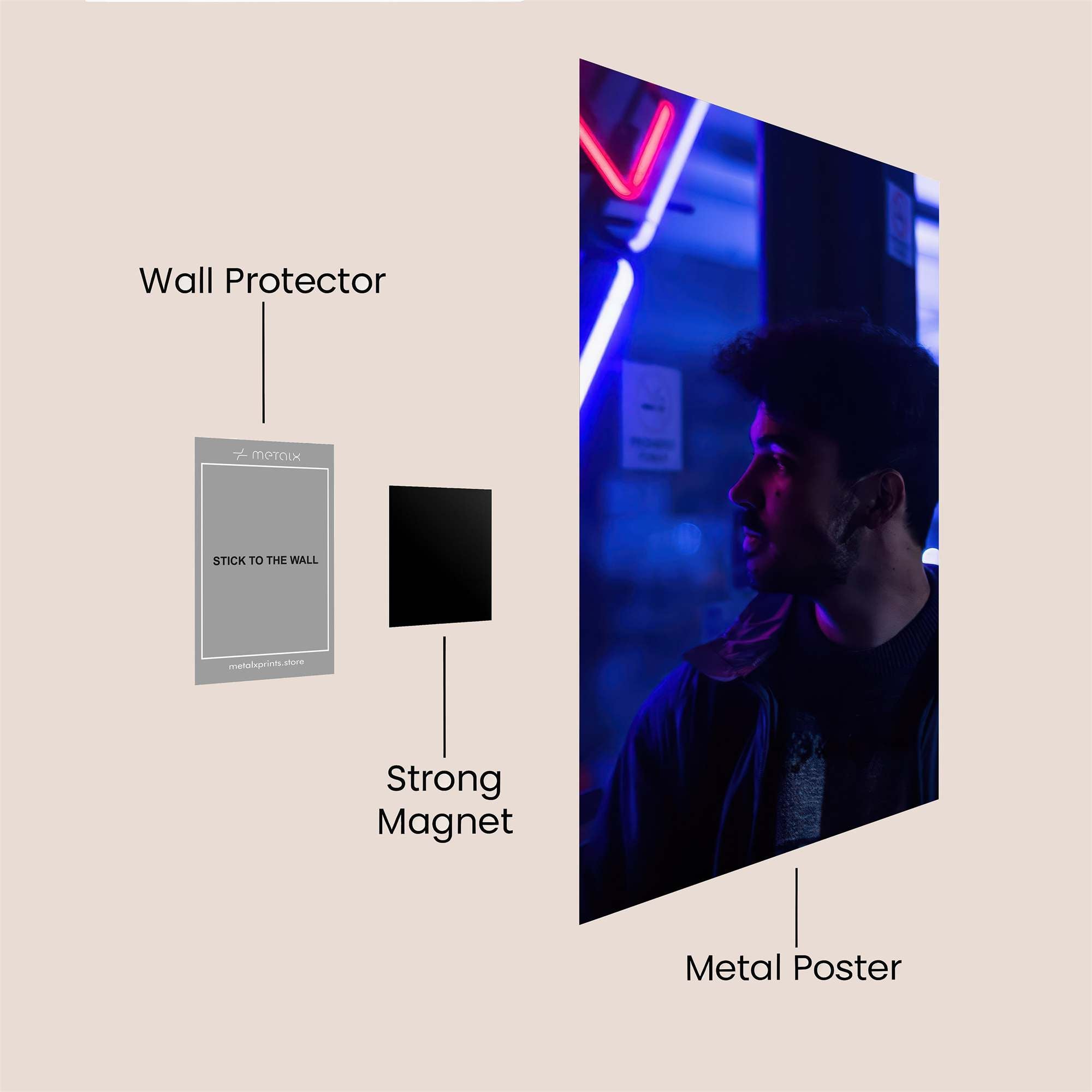 Neon Mystery Safe Wall Magnetic / M