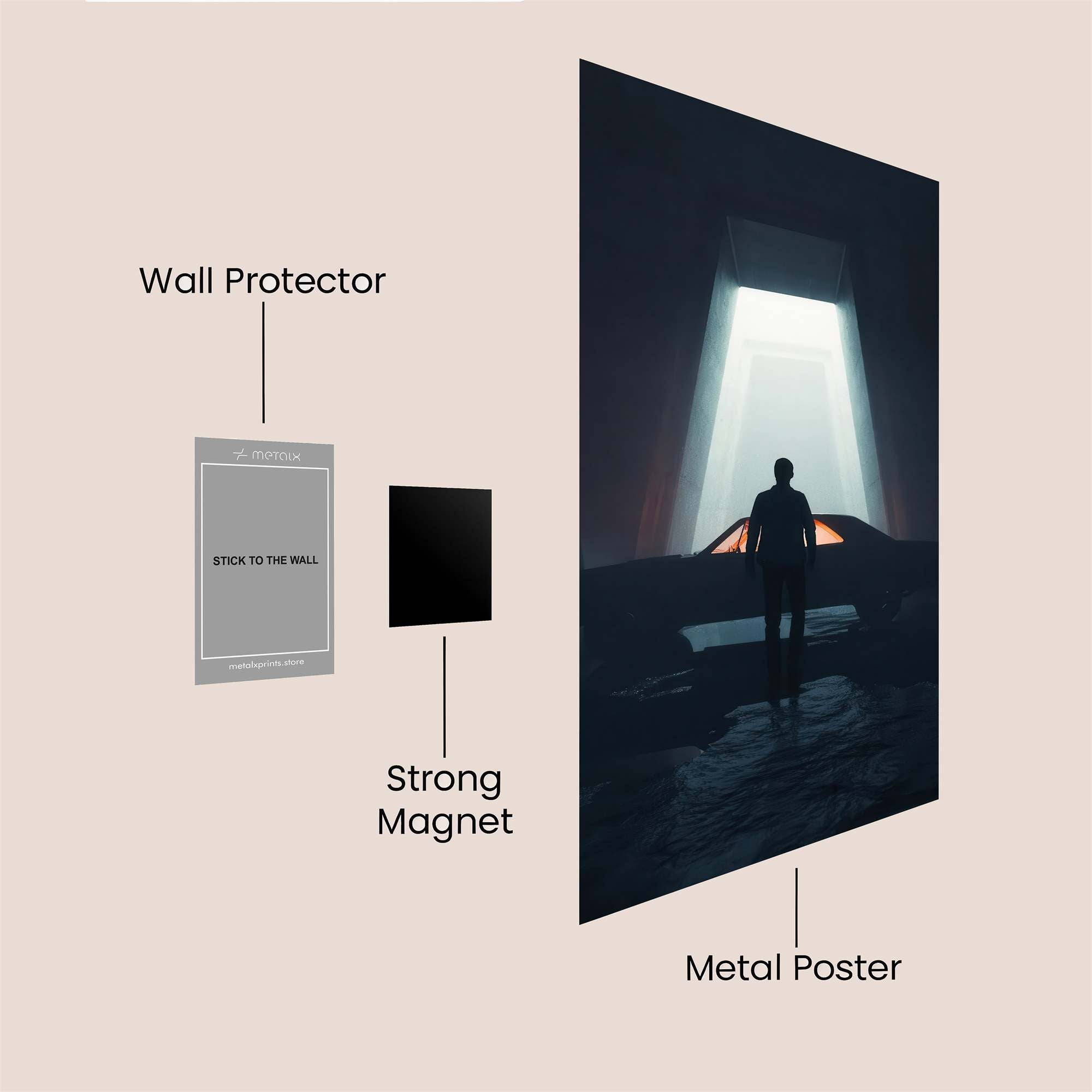 Silhouette Mystery Safe Wall Magnetic / M