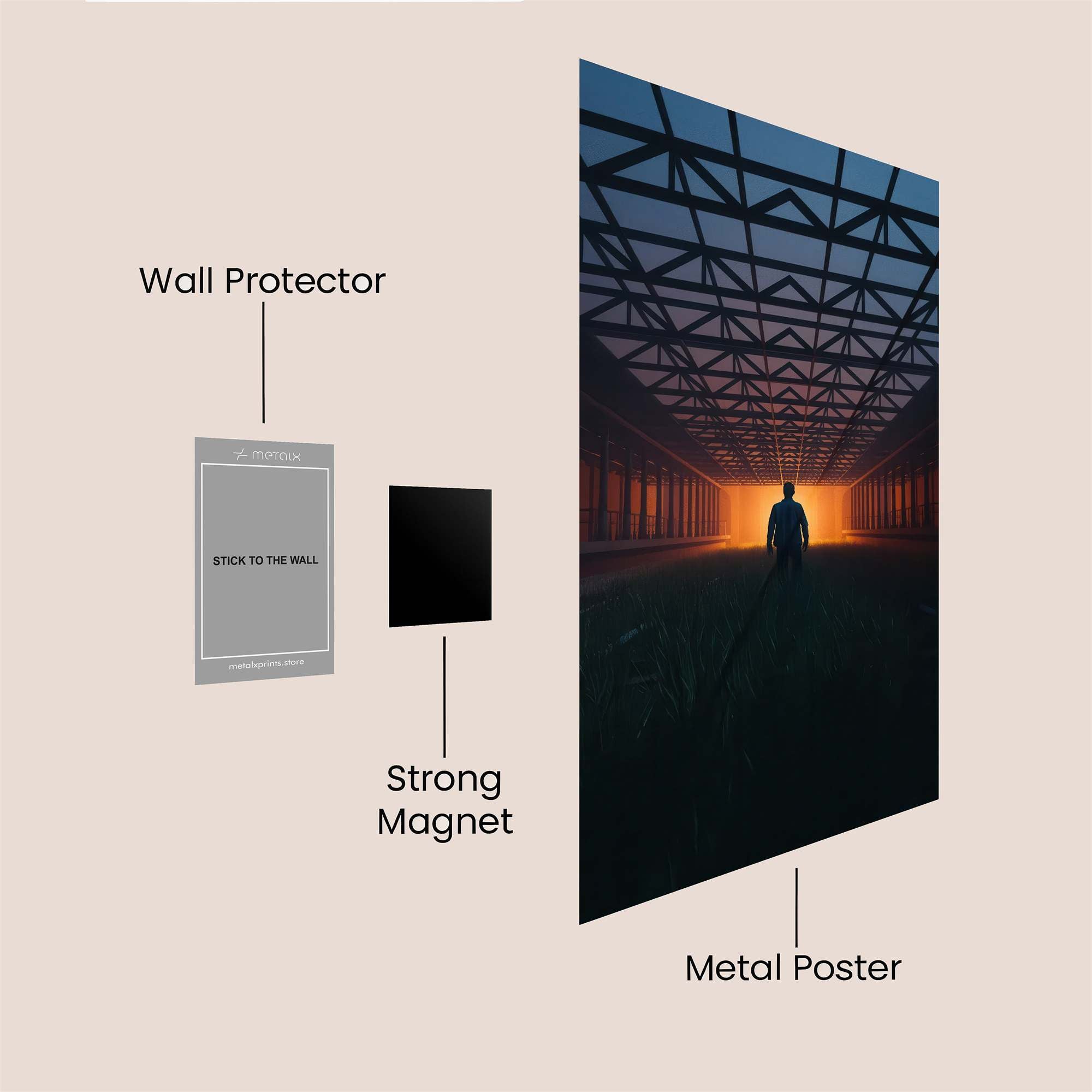 Silhouette Serene Safe Wall Magnetic / M
