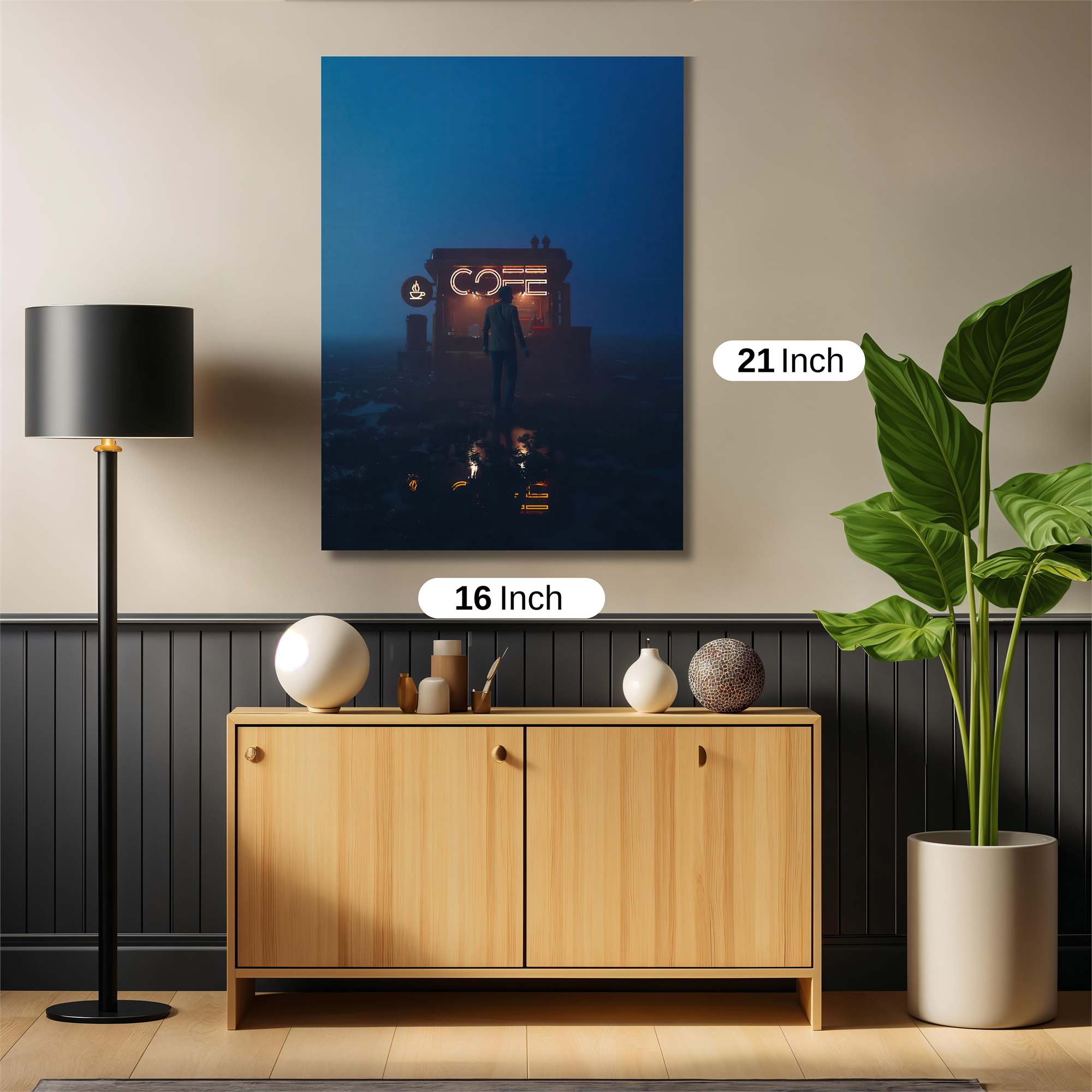 Neon Solitude Safe Wall Magnetic / M