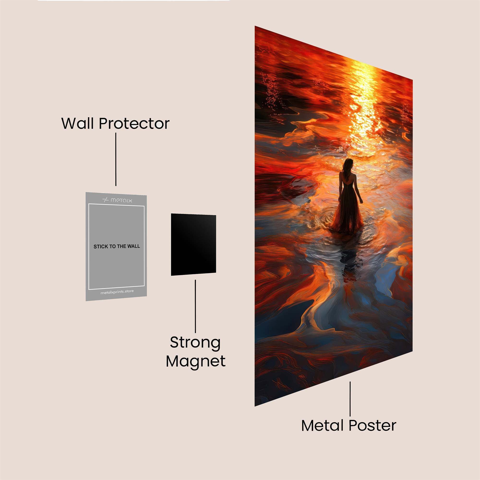 Sunset Serenity Safe Wall Magnetic / M
