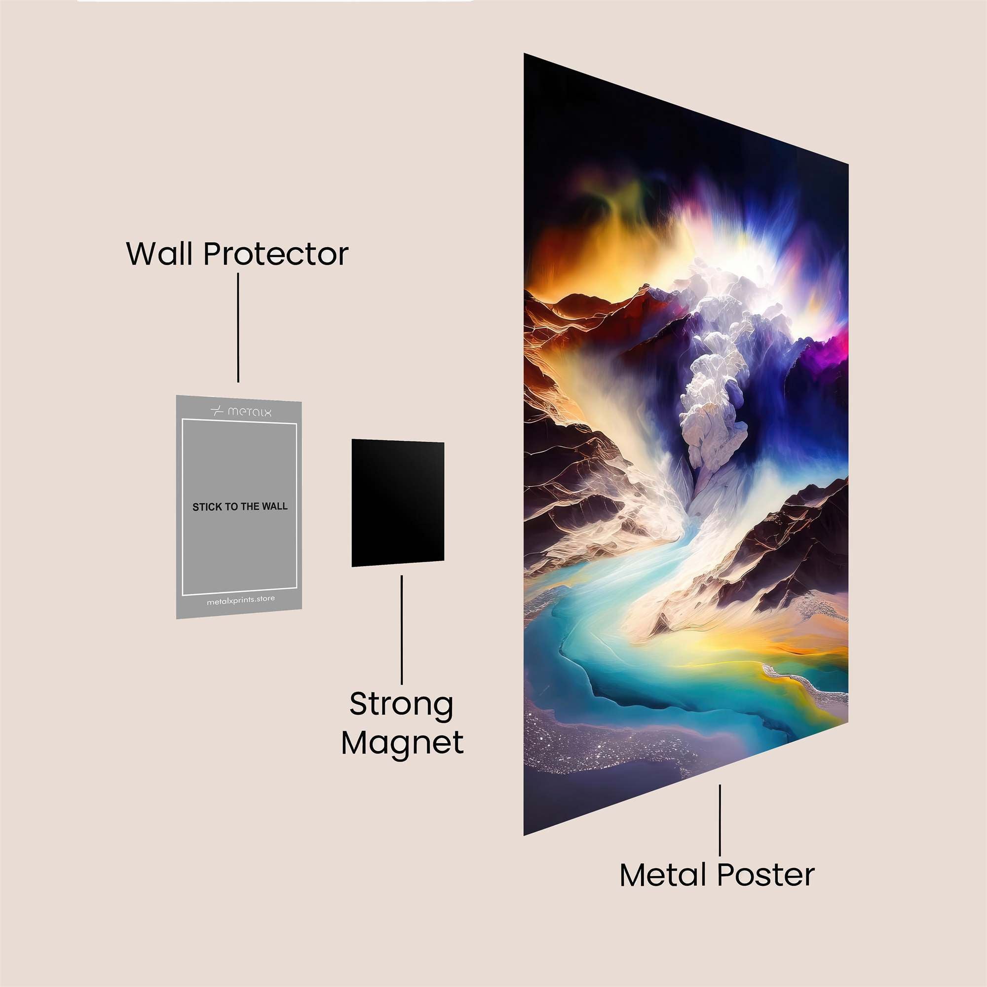 Aurora Eruption Safe Wall Magnetic / M