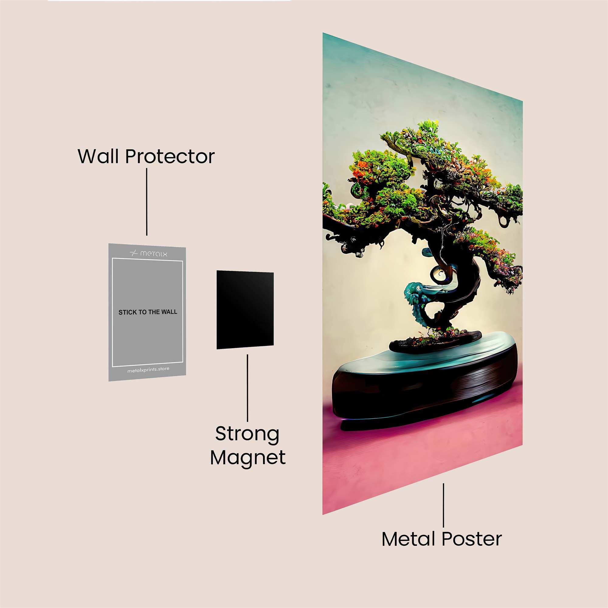 Bonsai Whimsy Safe Wall Magnetic / M