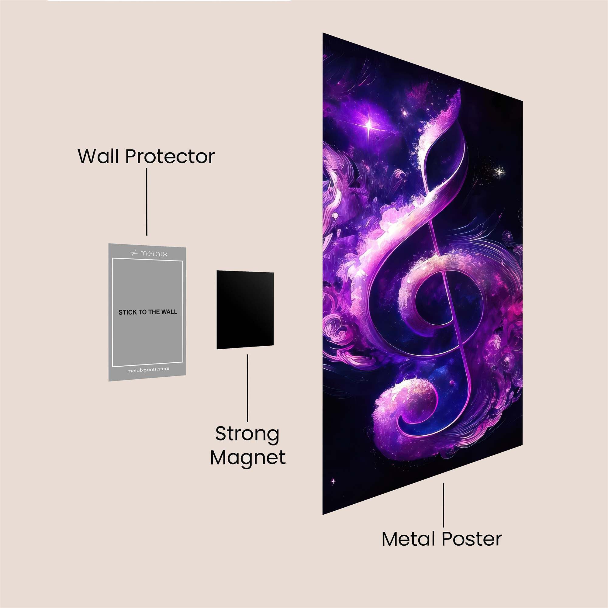 Cosmic Melody Safe Wall Magnetic / M