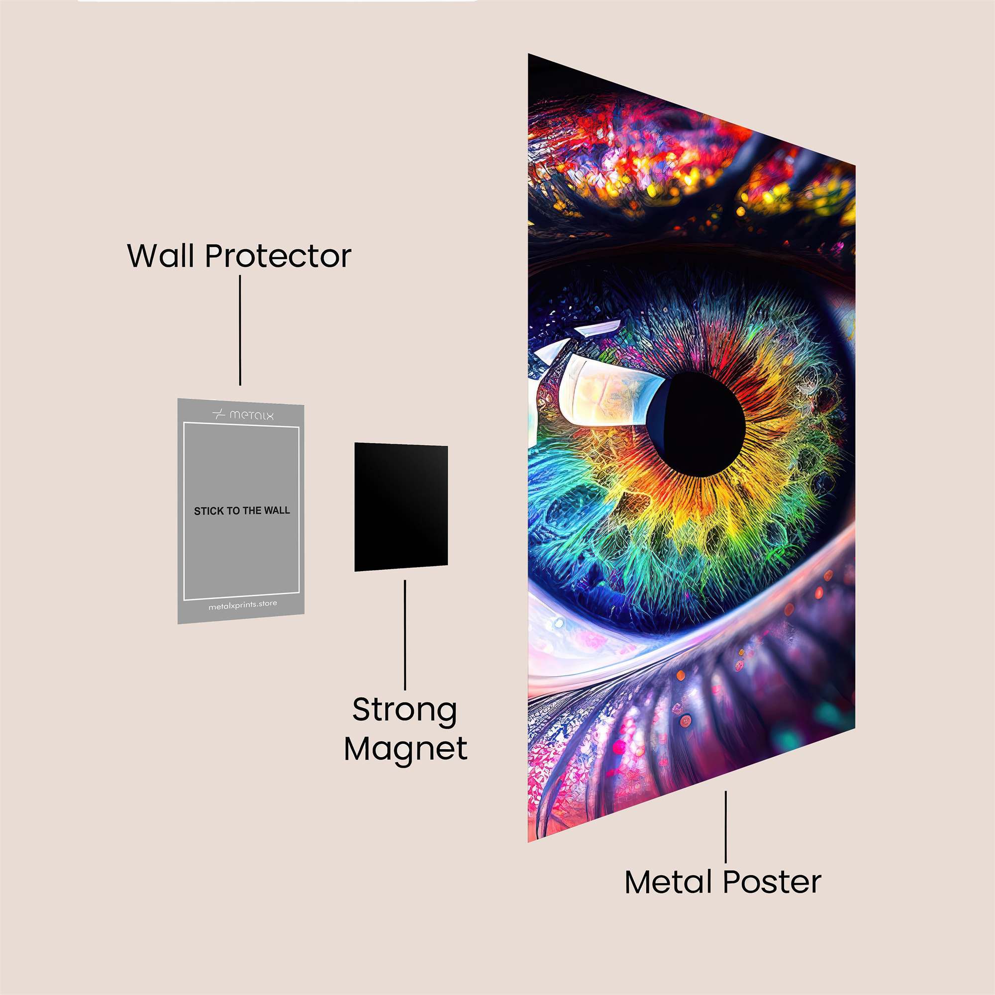 Rainbow Eye Safe Wall Magnetic / M