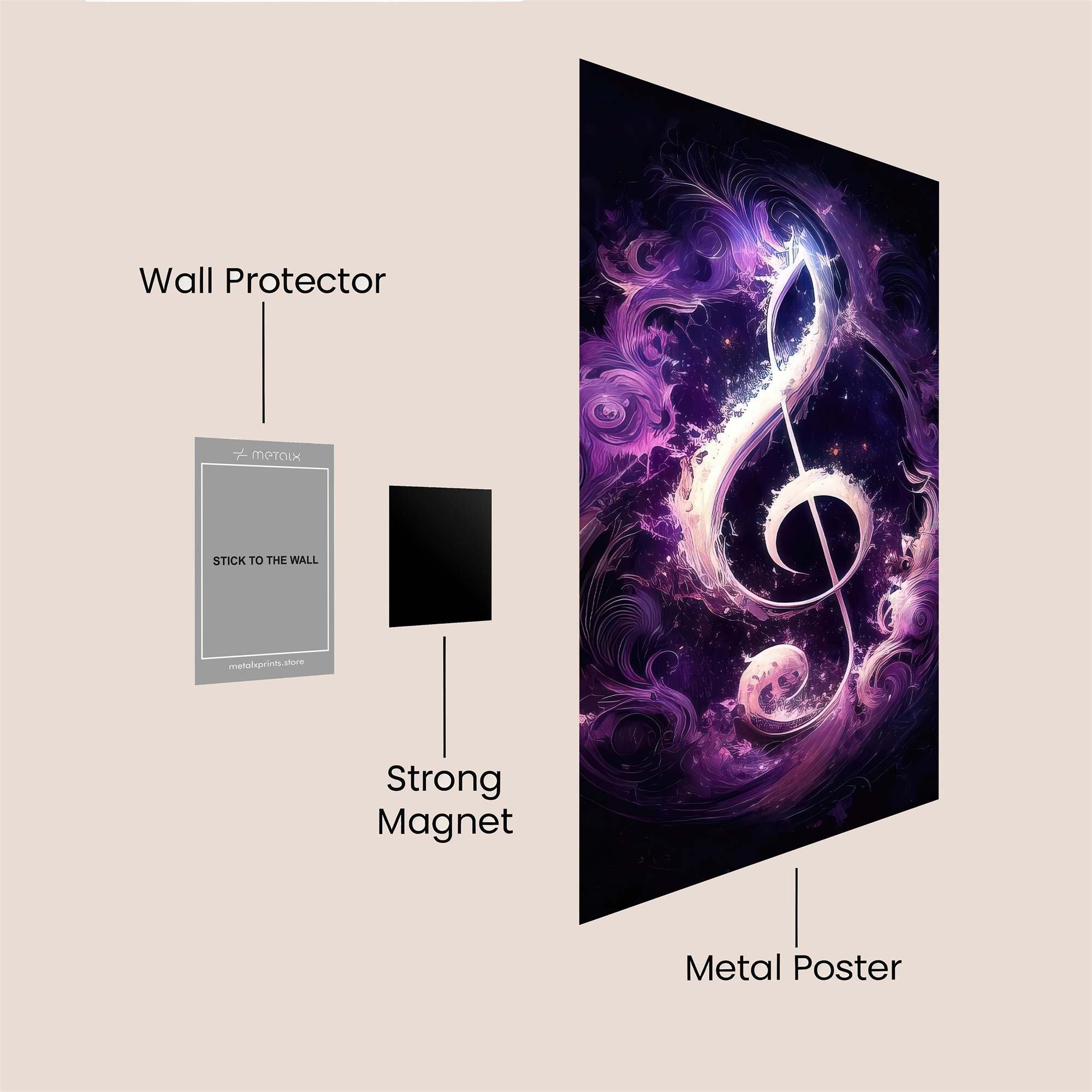 Music Whimsy Safe Wall Magnetic / M