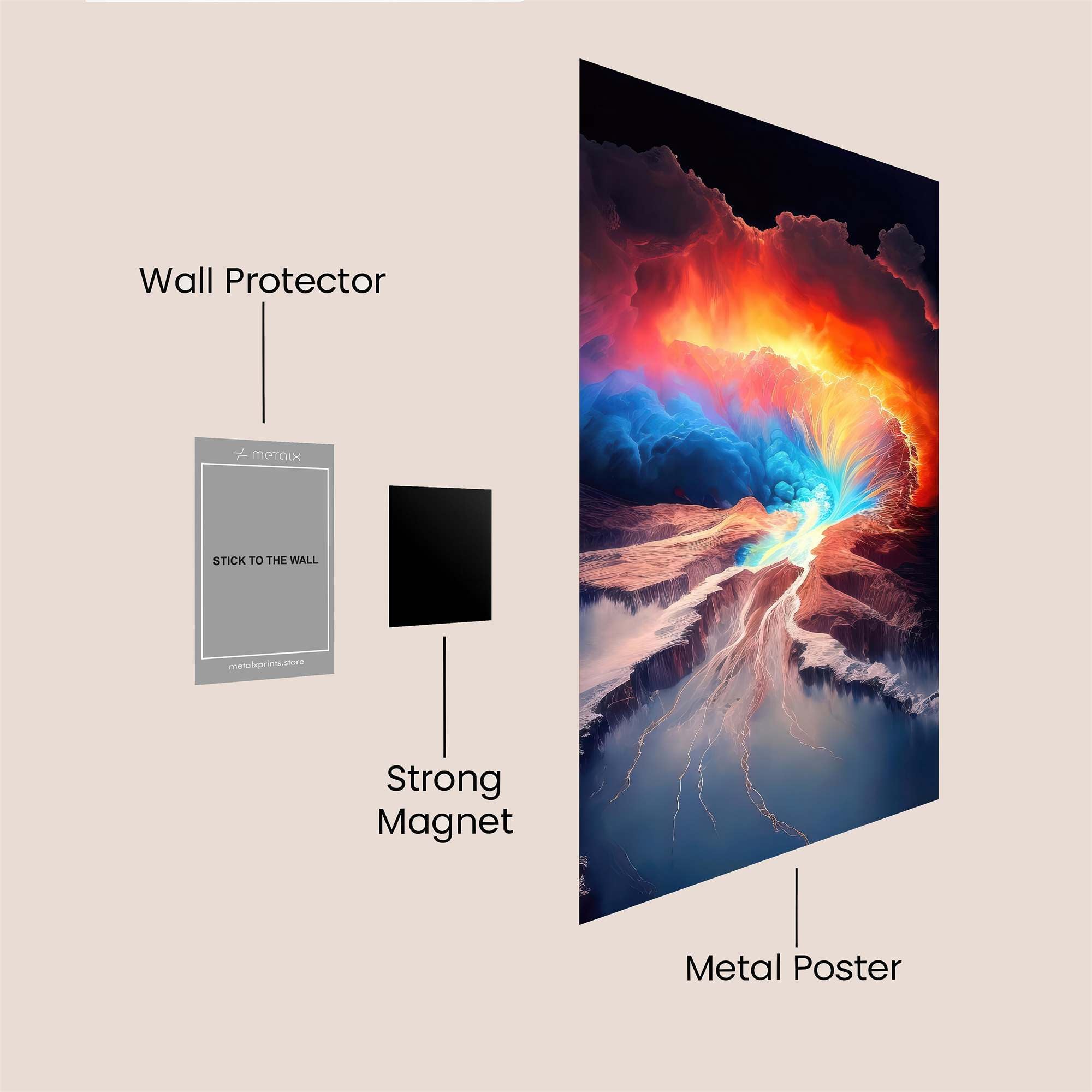 Aurora Eruption Safe Wall Magnetic / M