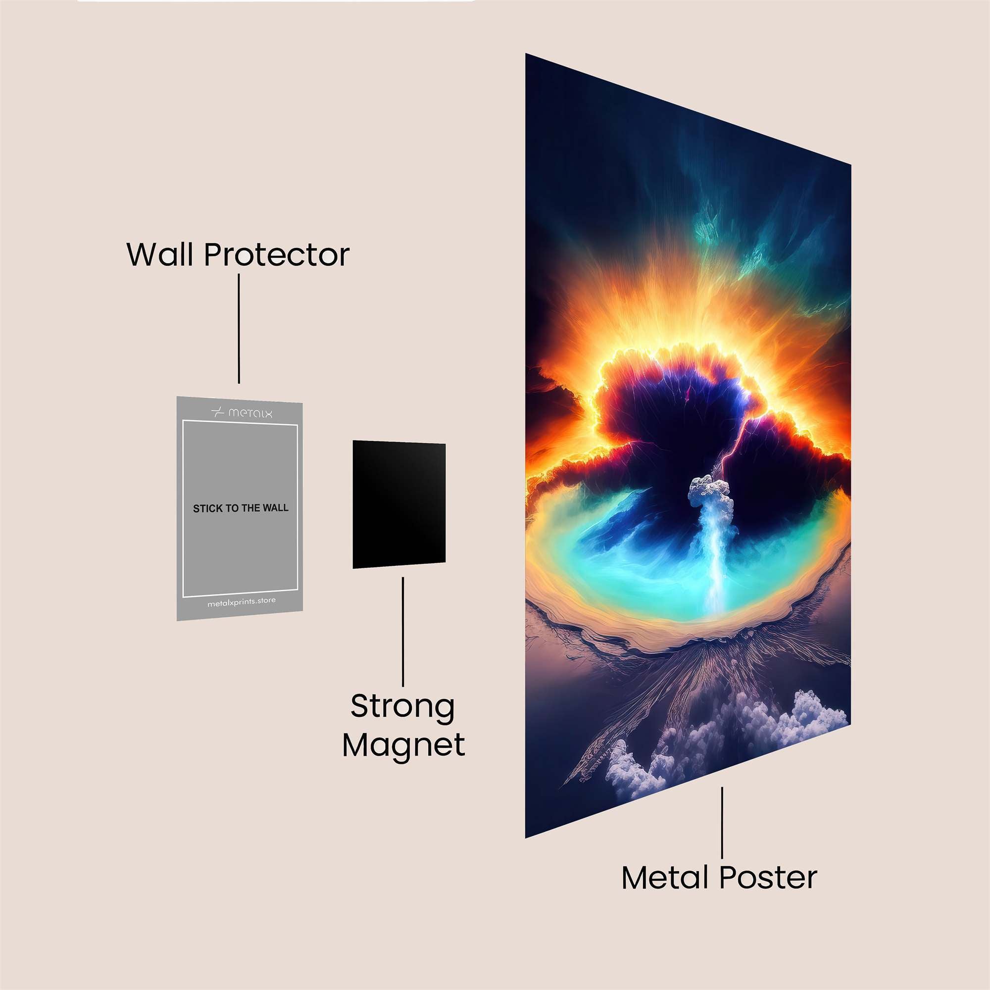 Volcanic Radiance Safe Wall Magnetic / M