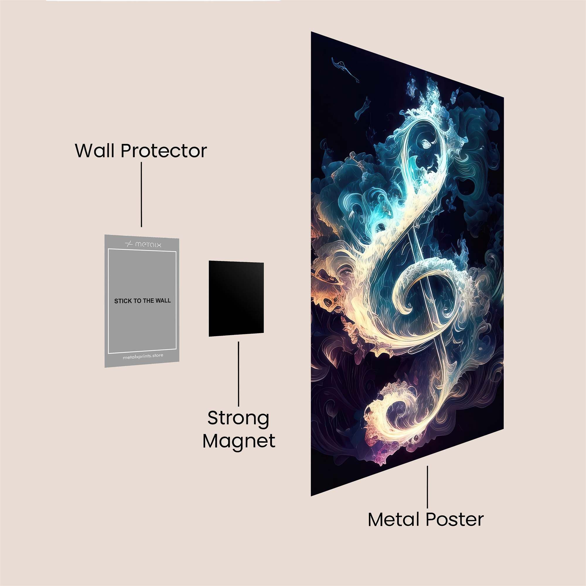 Music Dream Safe Wall Magnetic / M