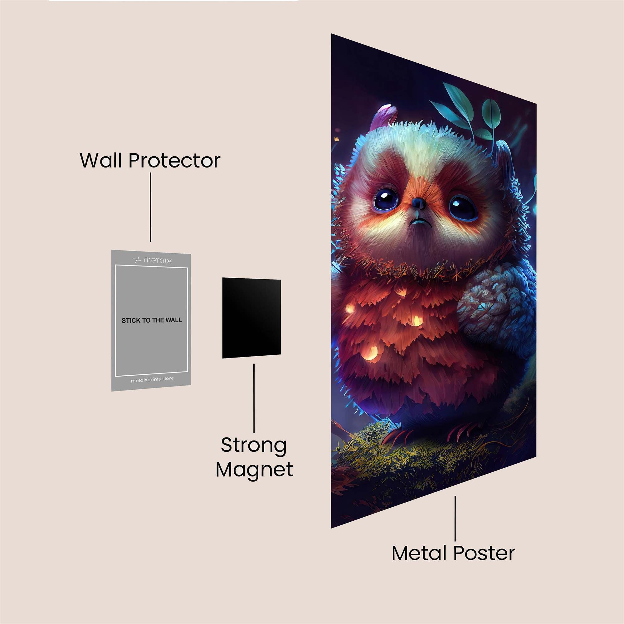 Owl Enchantment Safe Wall Magnetic / M