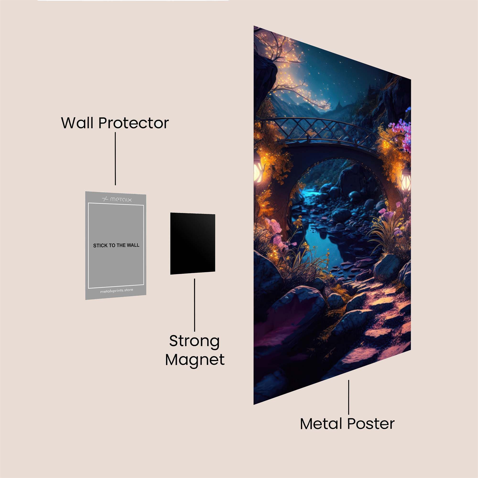 Moonlit Tranquility Safe Wall Magnetic / M