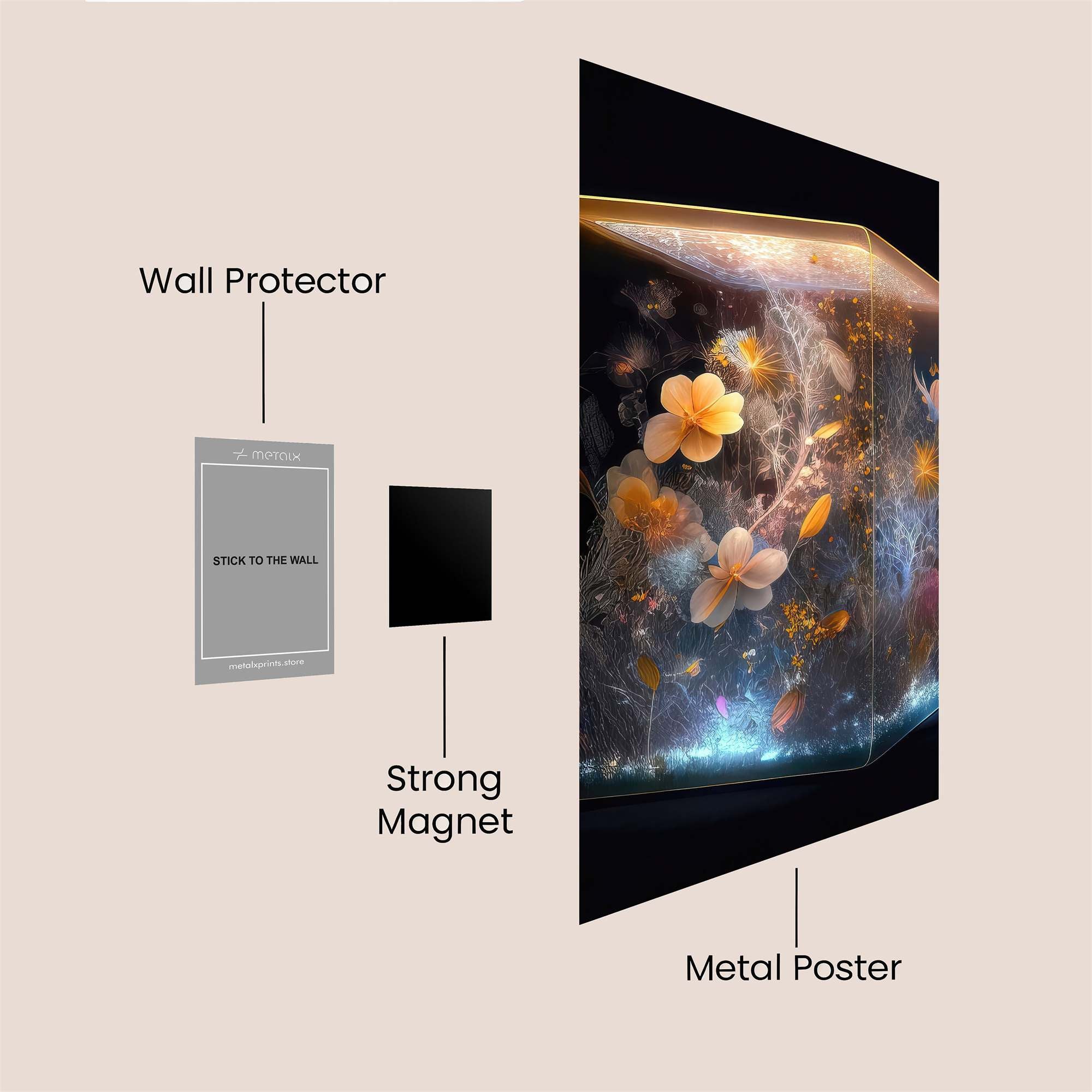 Floral Dream Safe Wall Magnetic / M