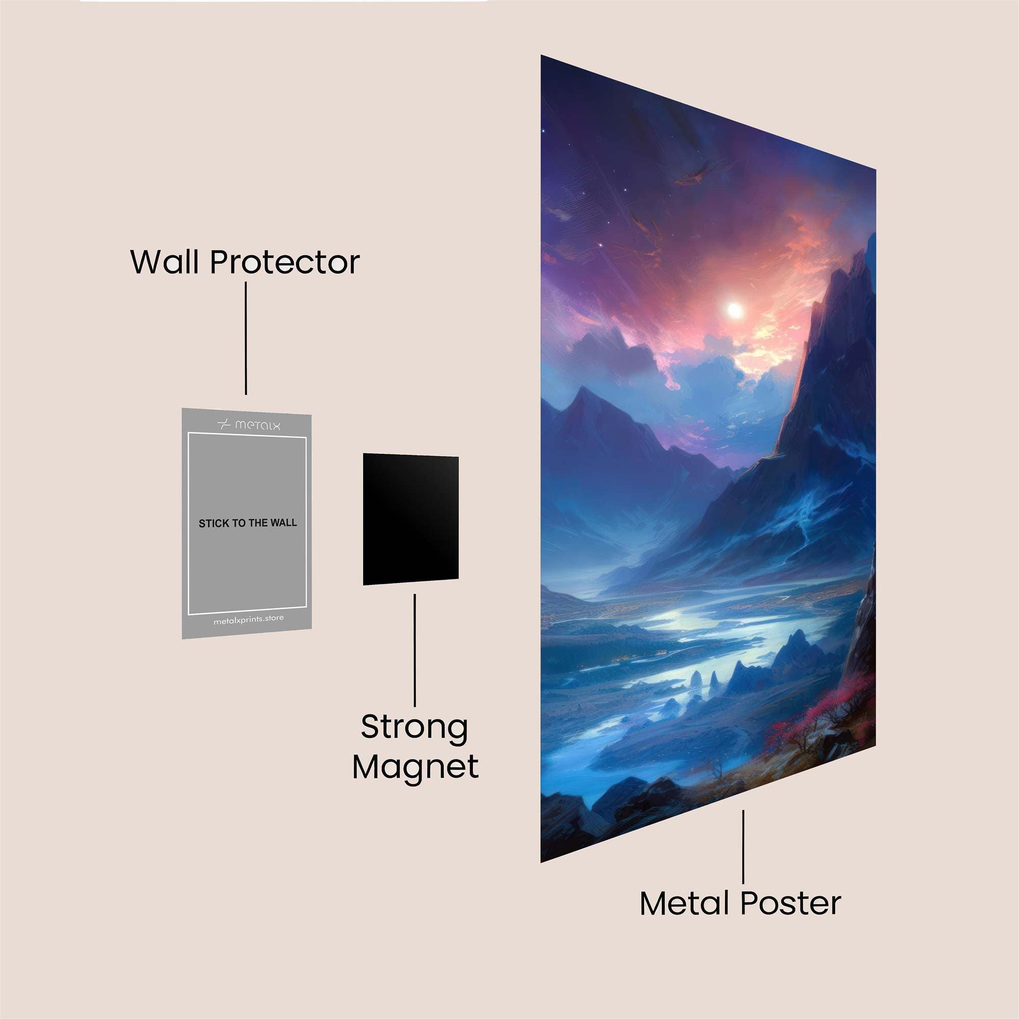 Sunset Serenity Safe Wall Magnetic / M