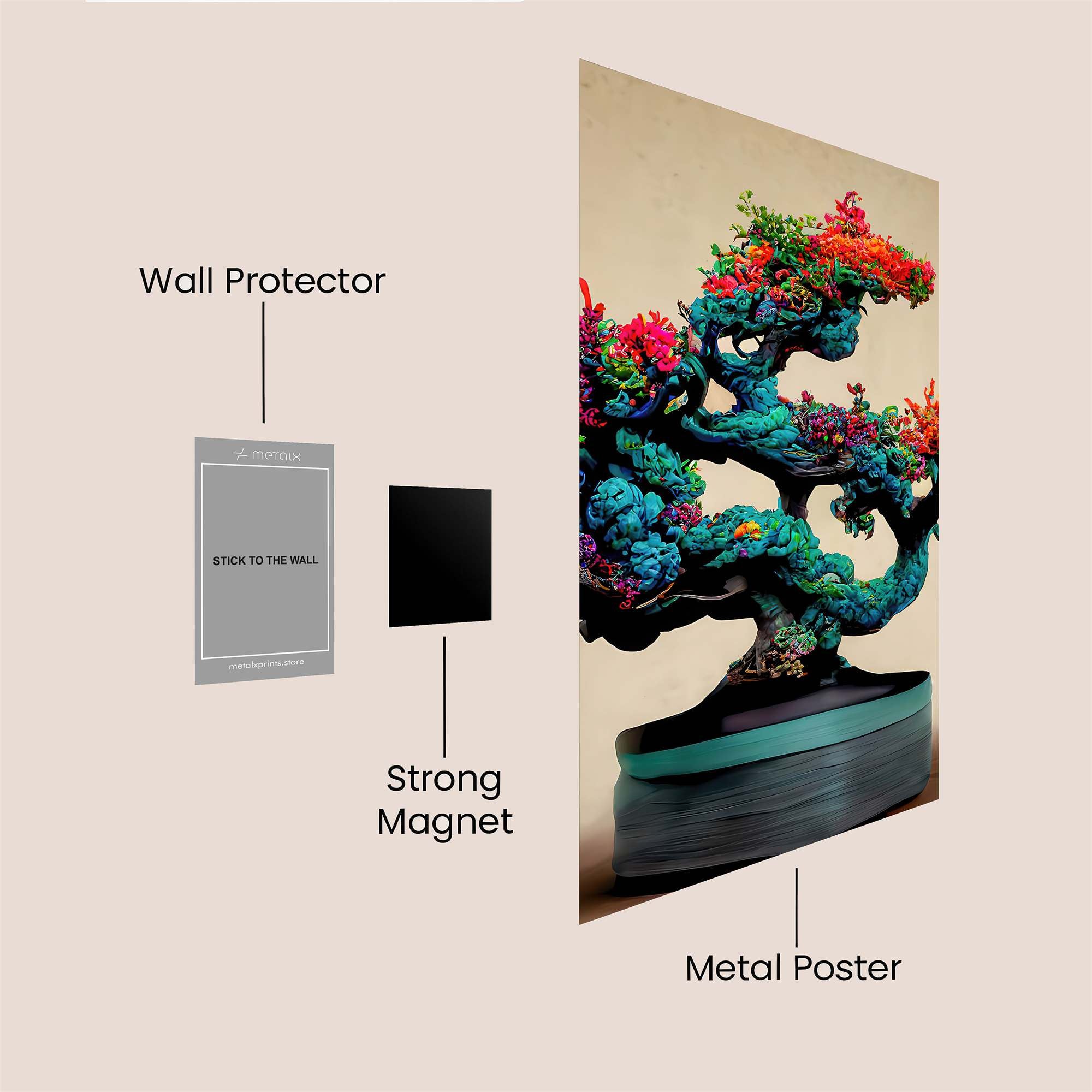 Bonsai Whimsy Safe Wall Magnetic / M