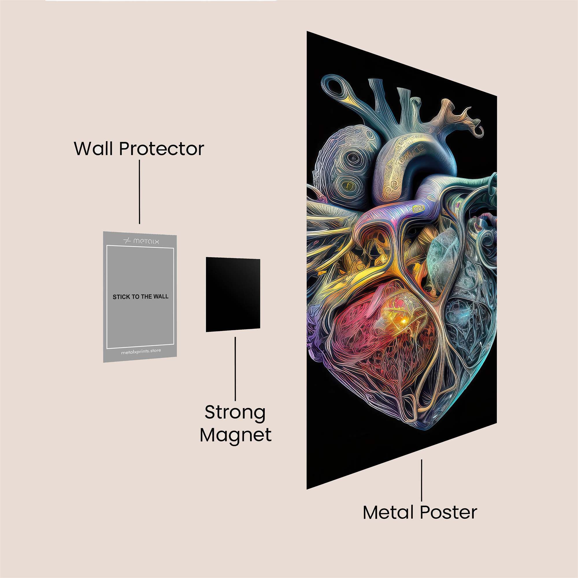 Heart Radiance Safe Wall Magnetic / M