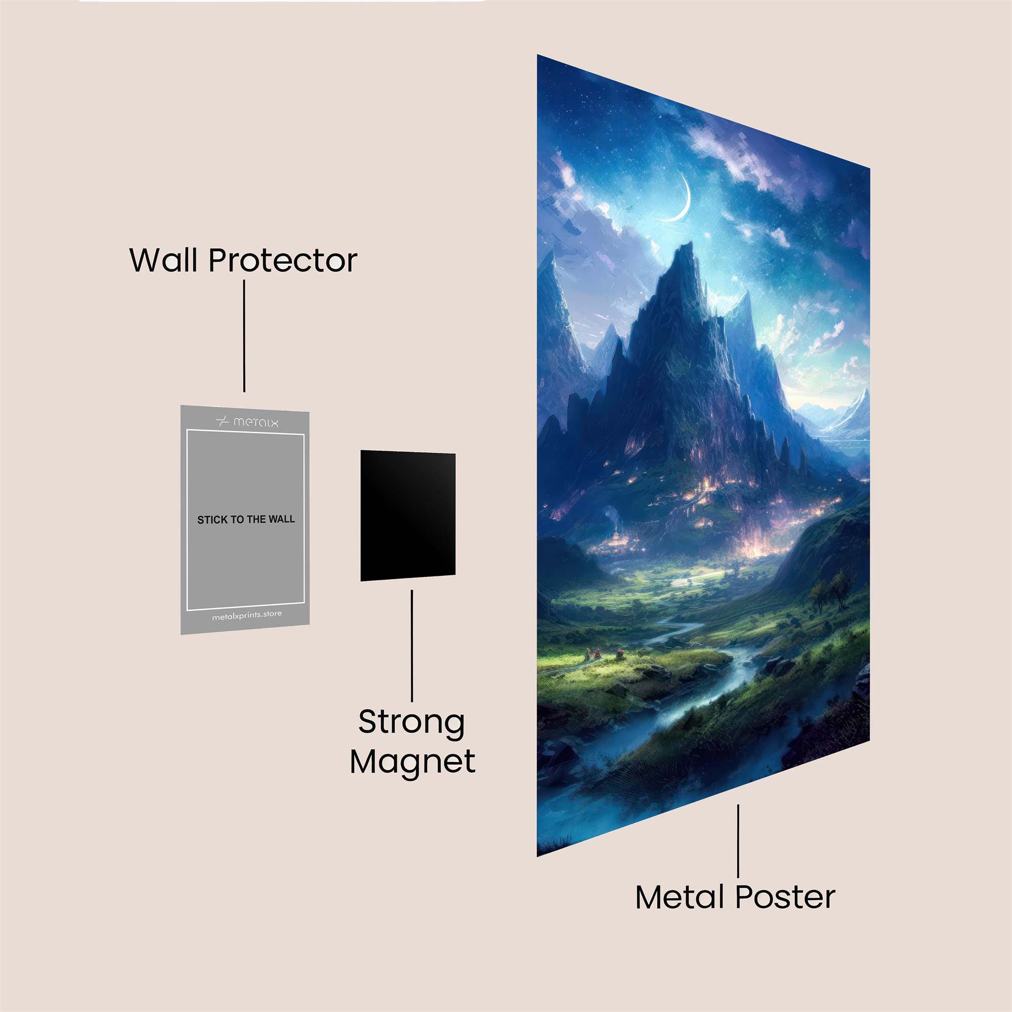 Moonlit Haven Safe Wall Magnetic / M