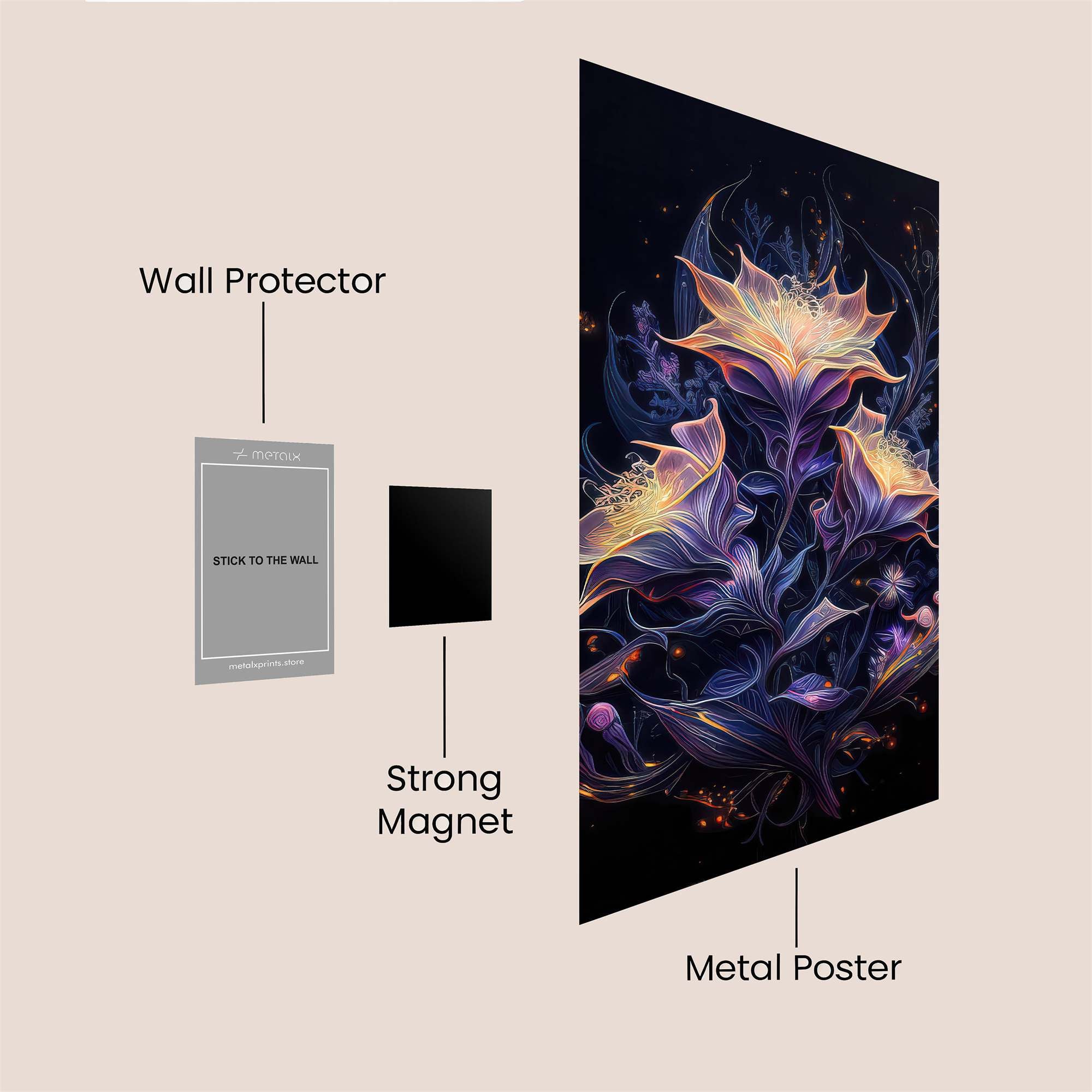Luminous Bloom Safe Wall Magnetic / M