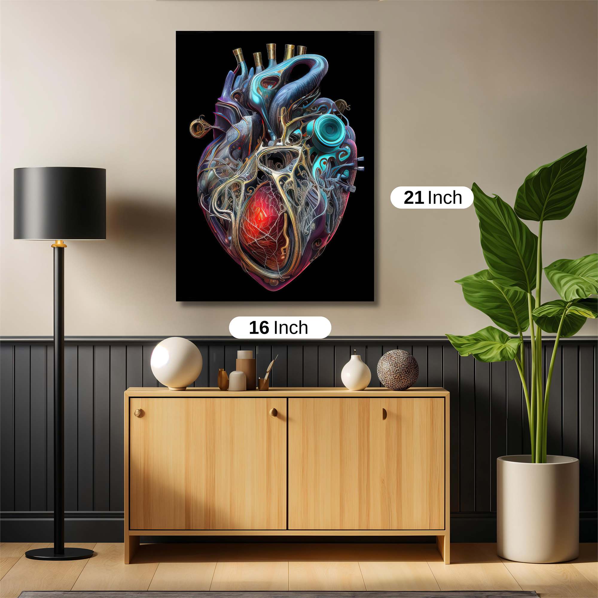 Heart Labyrinth Safe Wall Magnetic / M