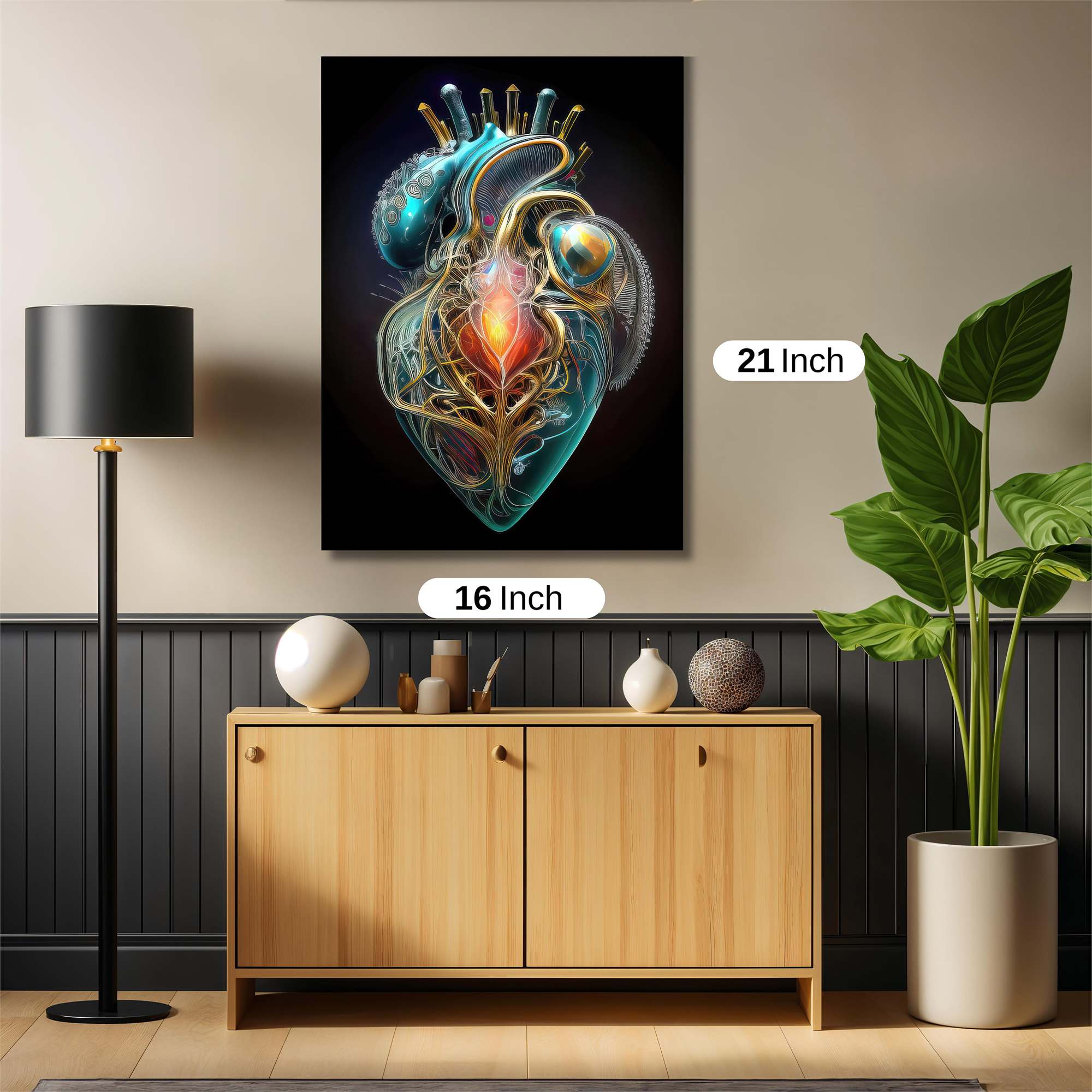 Heart Illumination Safe Wall Magnetic / M