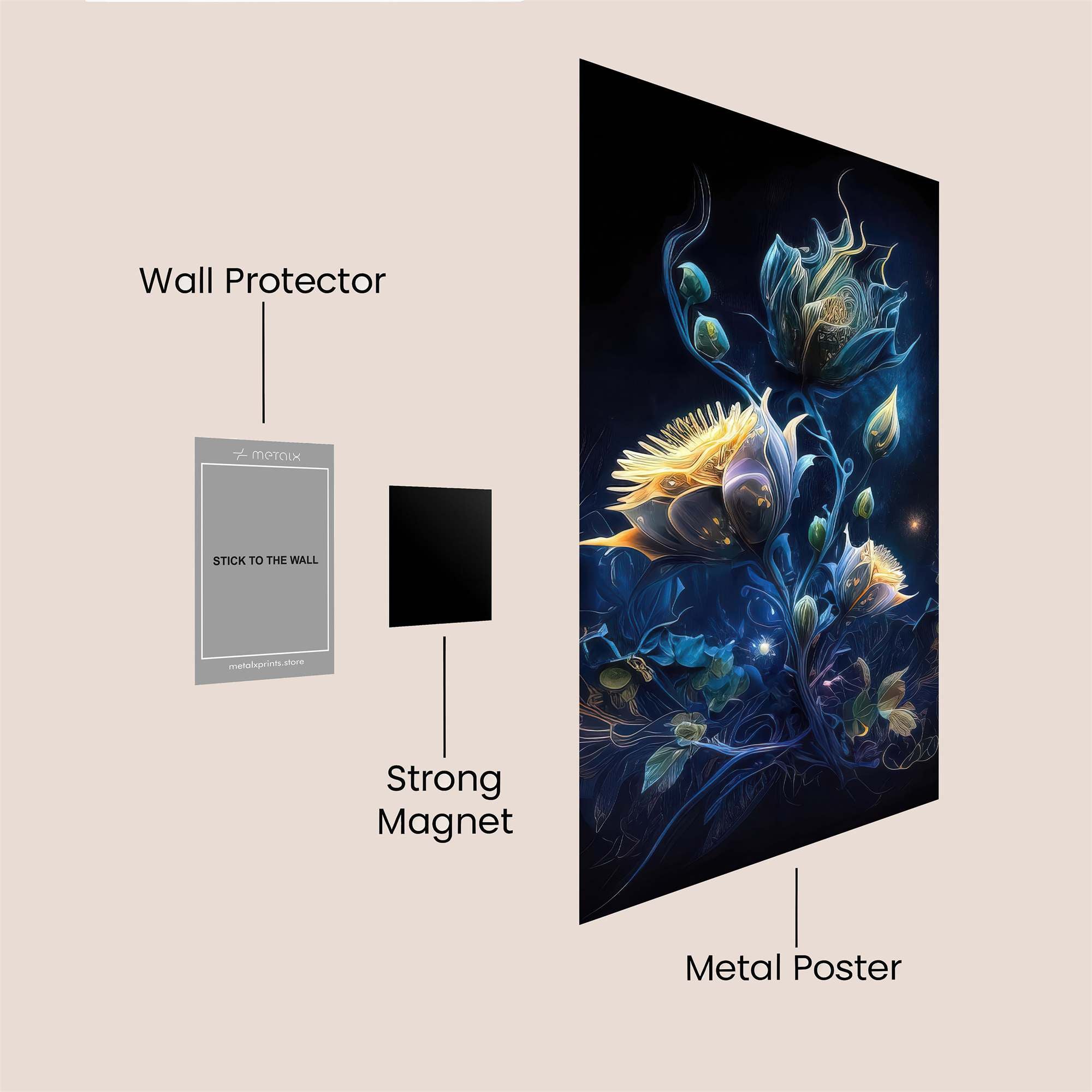 Lunar Bloom Safe Wall Magnetic / M