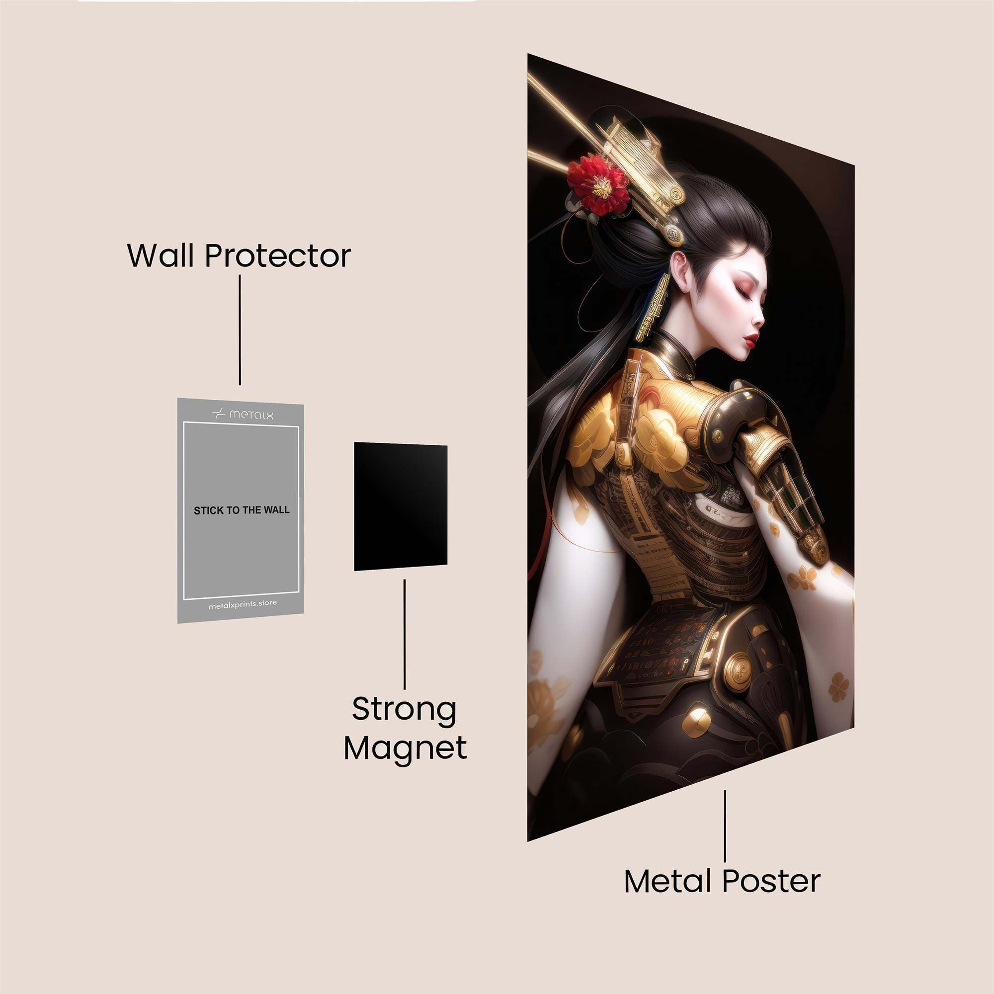 Geisha Fusion Safe Wall Magnetic / M